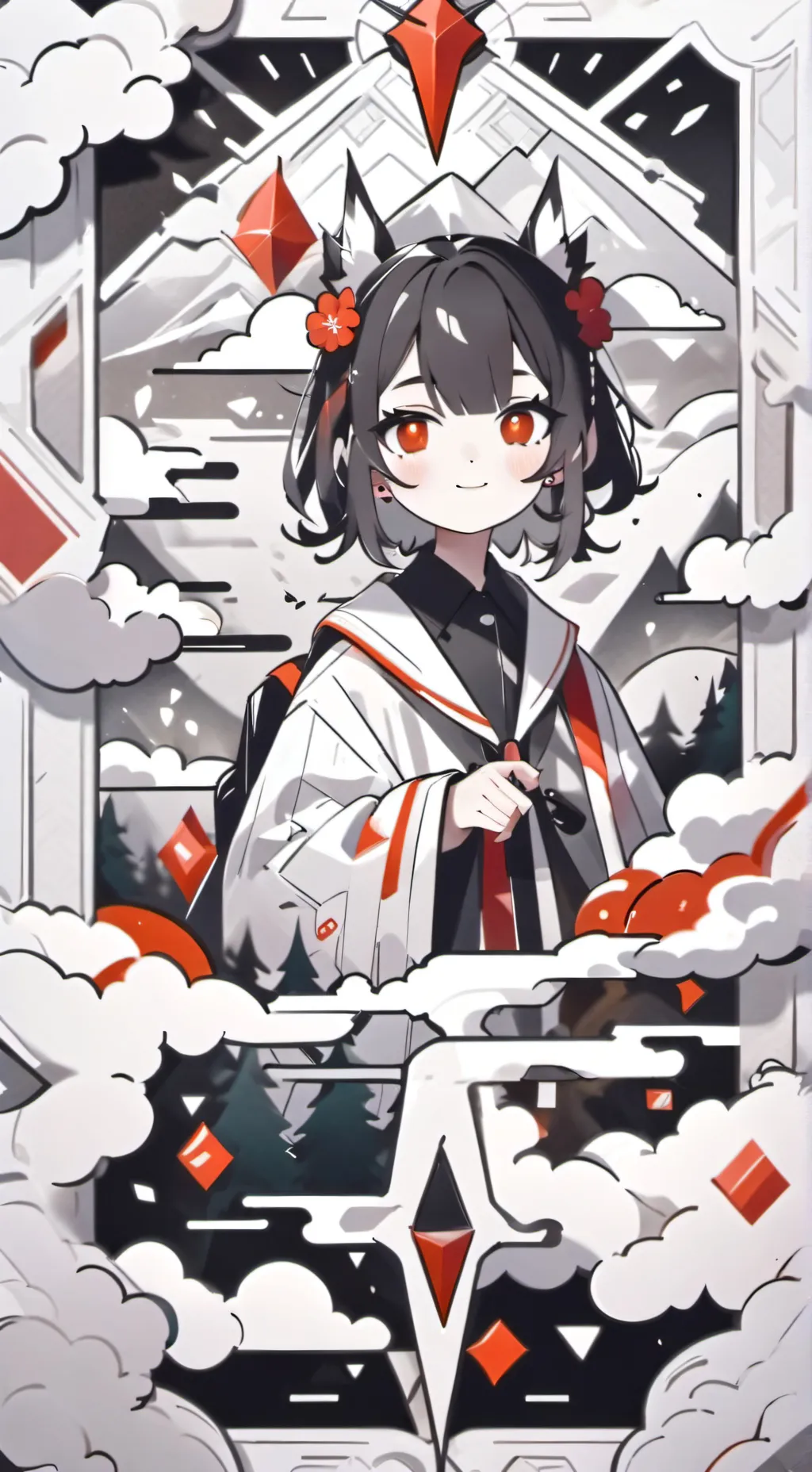 ai character: shino et nezu background
