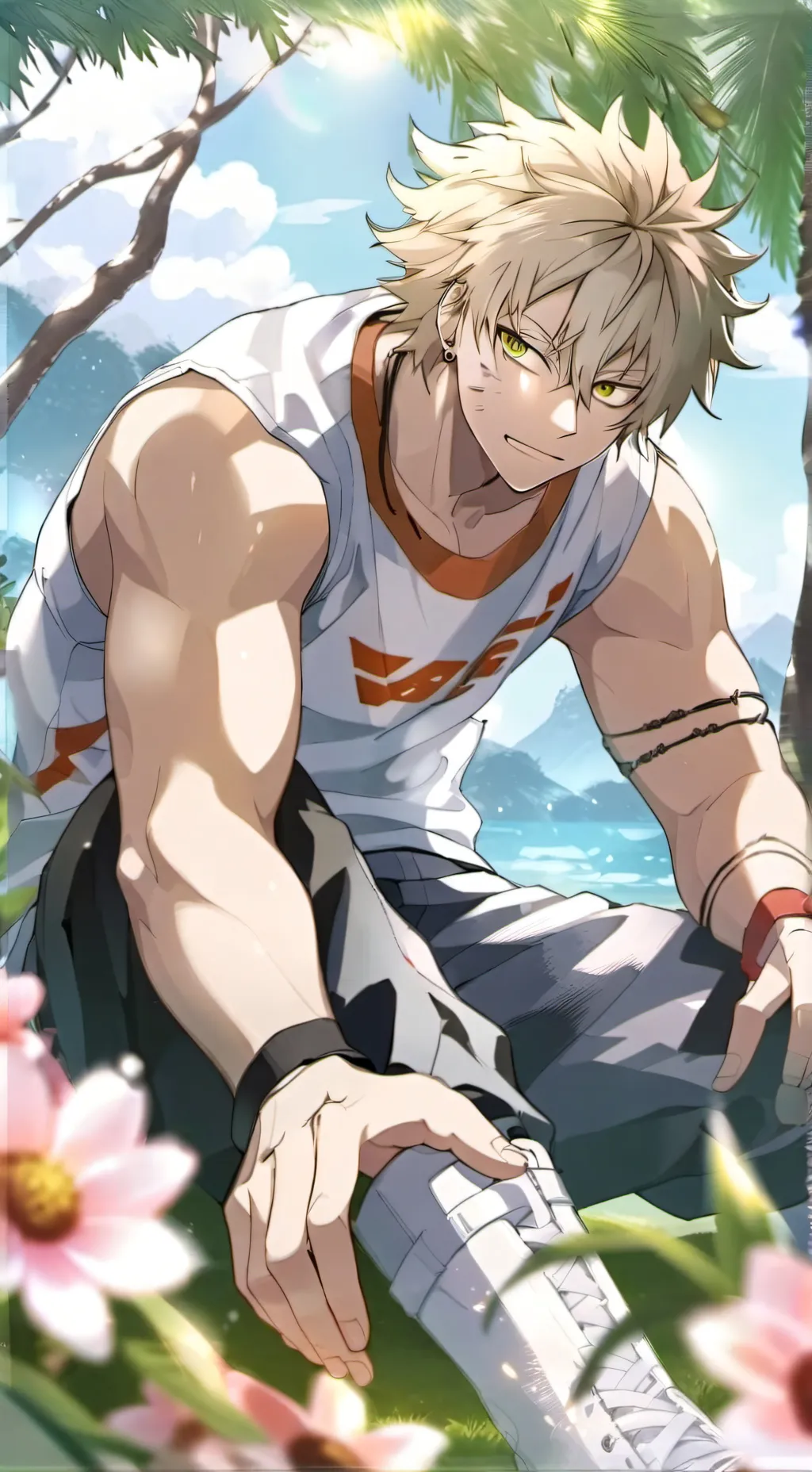 ai character: bakugou  background