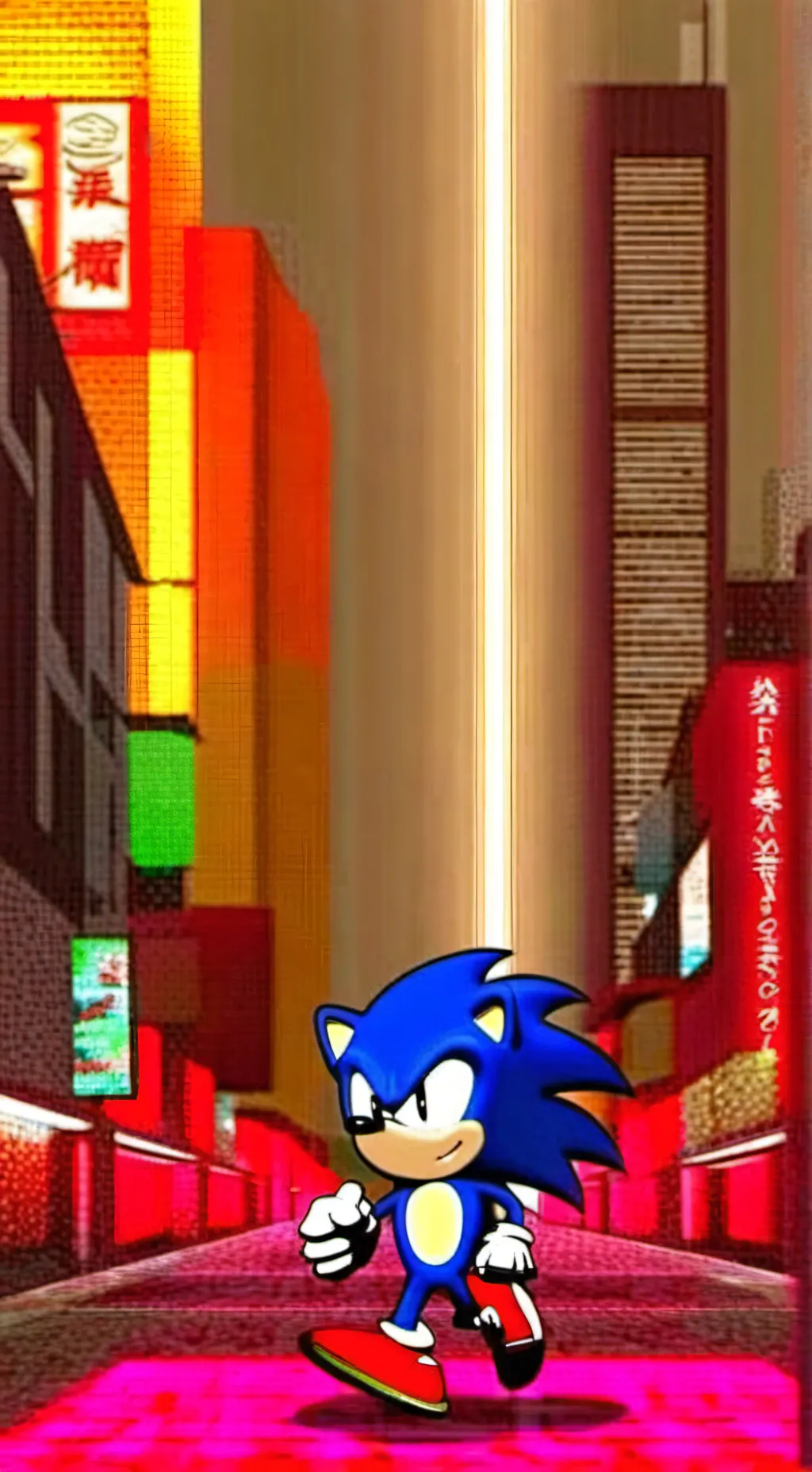 ai character: sonic  background