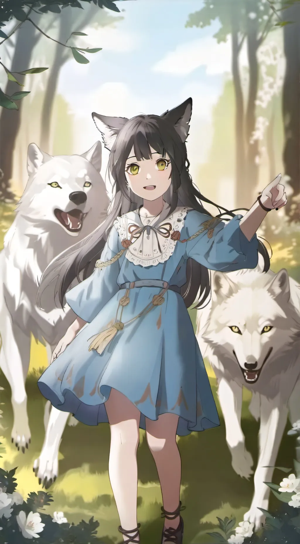 ai character: hybride loup background