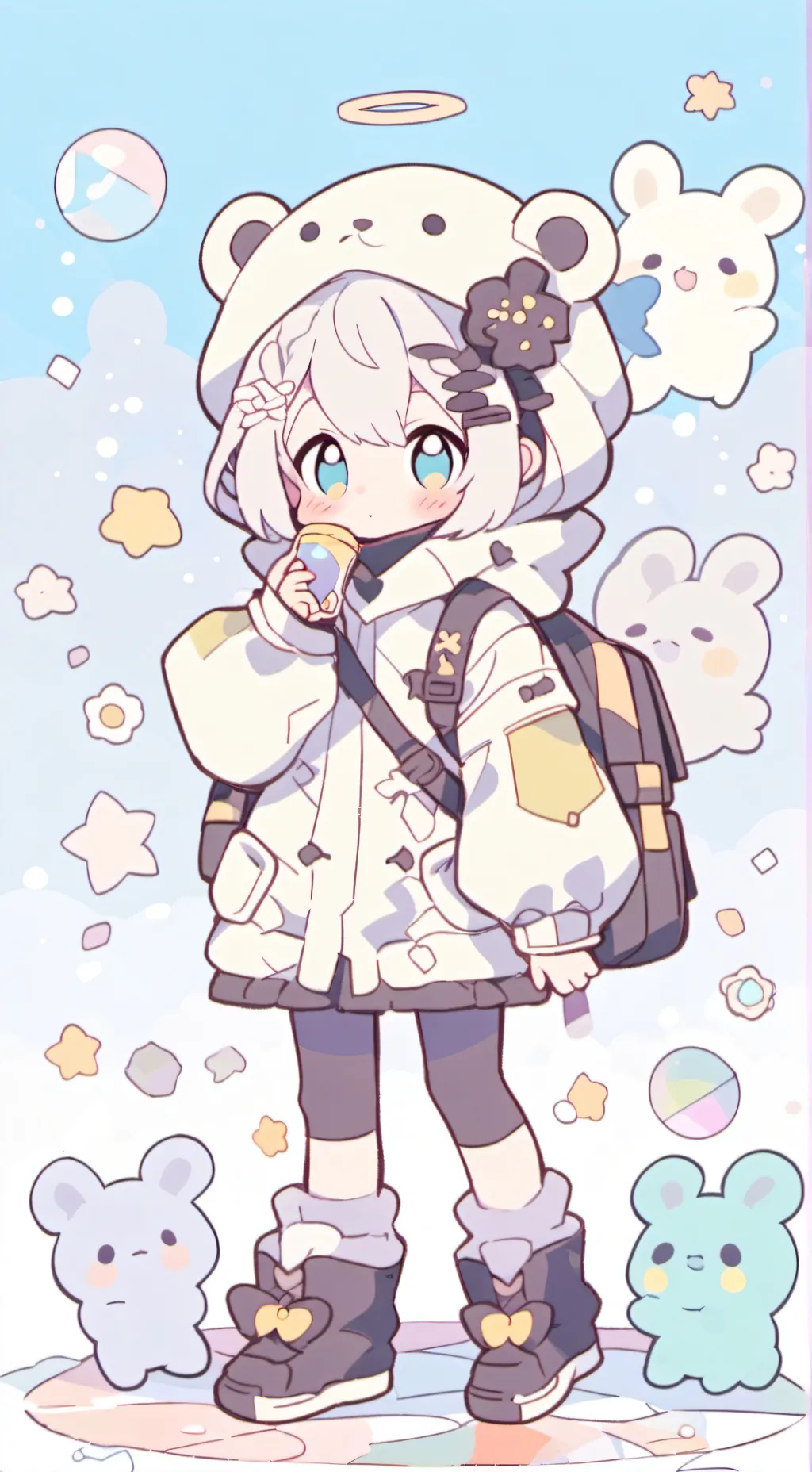 ai character: какао background