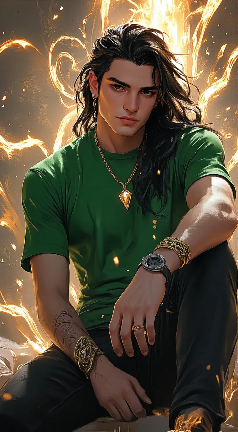 ai character: Xavier Flameheart background