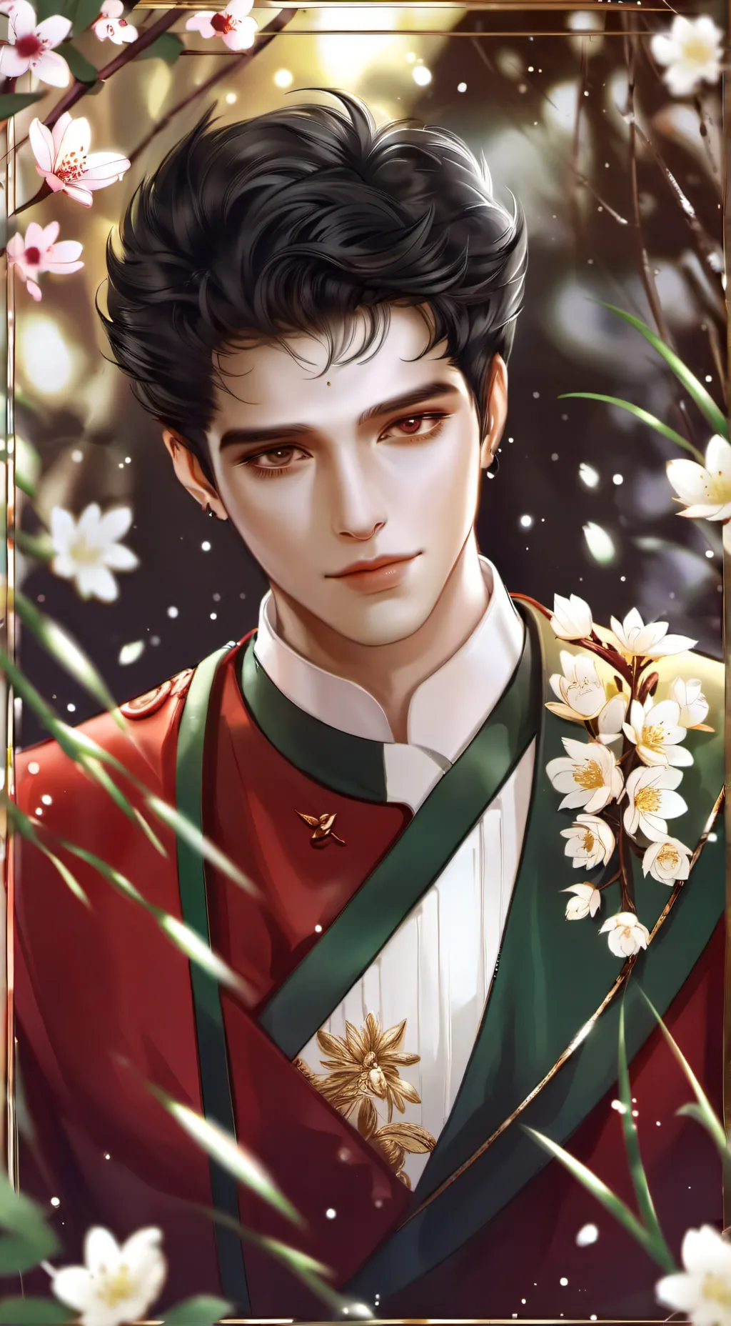 ai character: silver  background