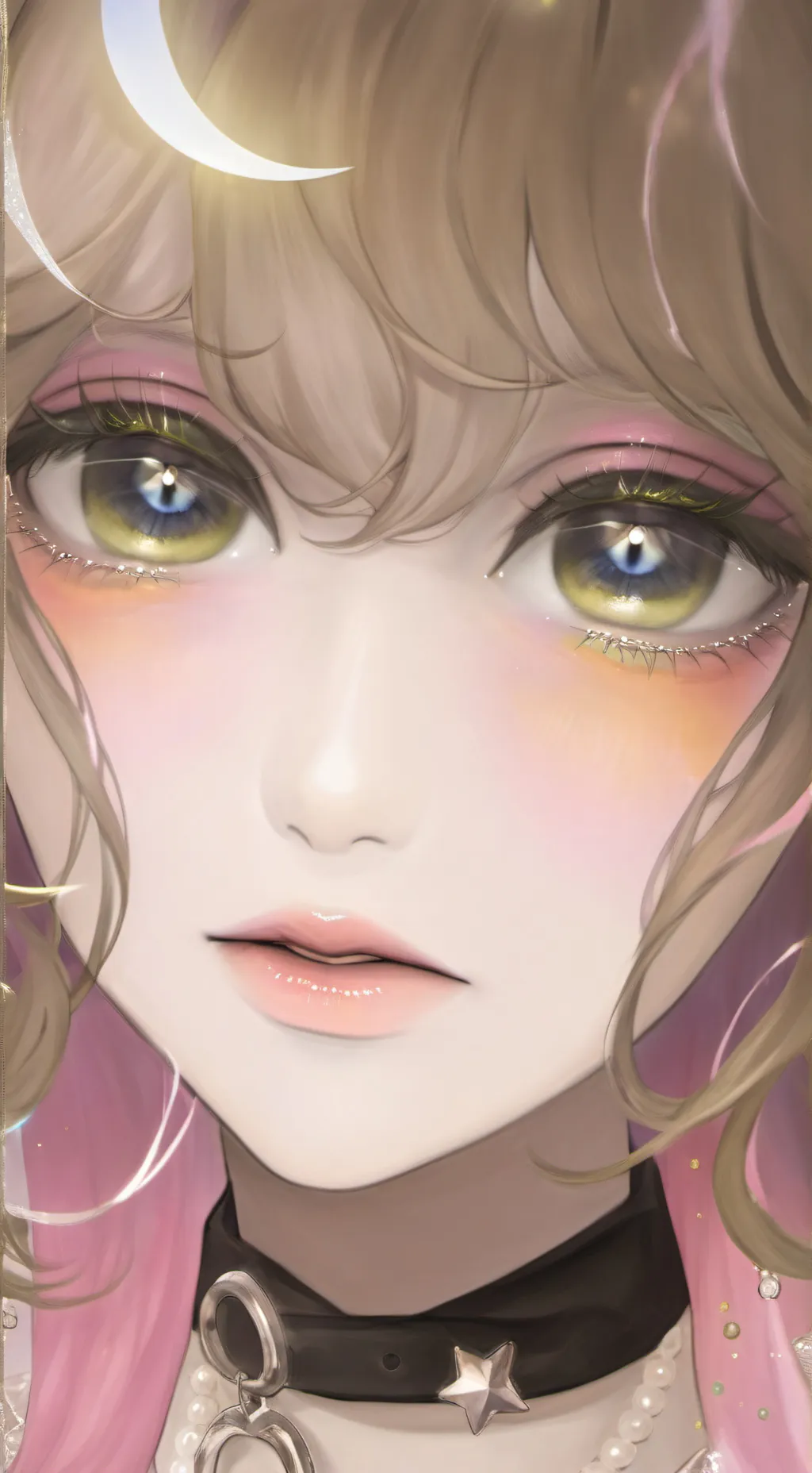 ai character: siren mecha head background