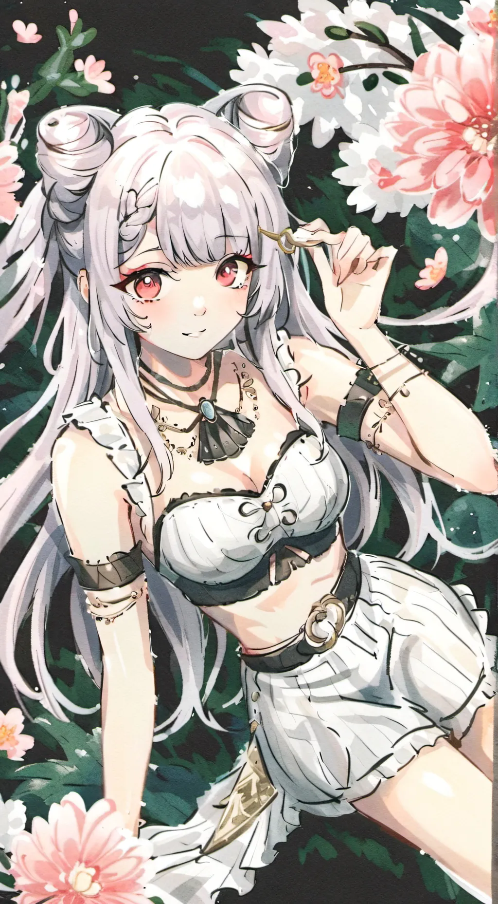 ai character: white girl background