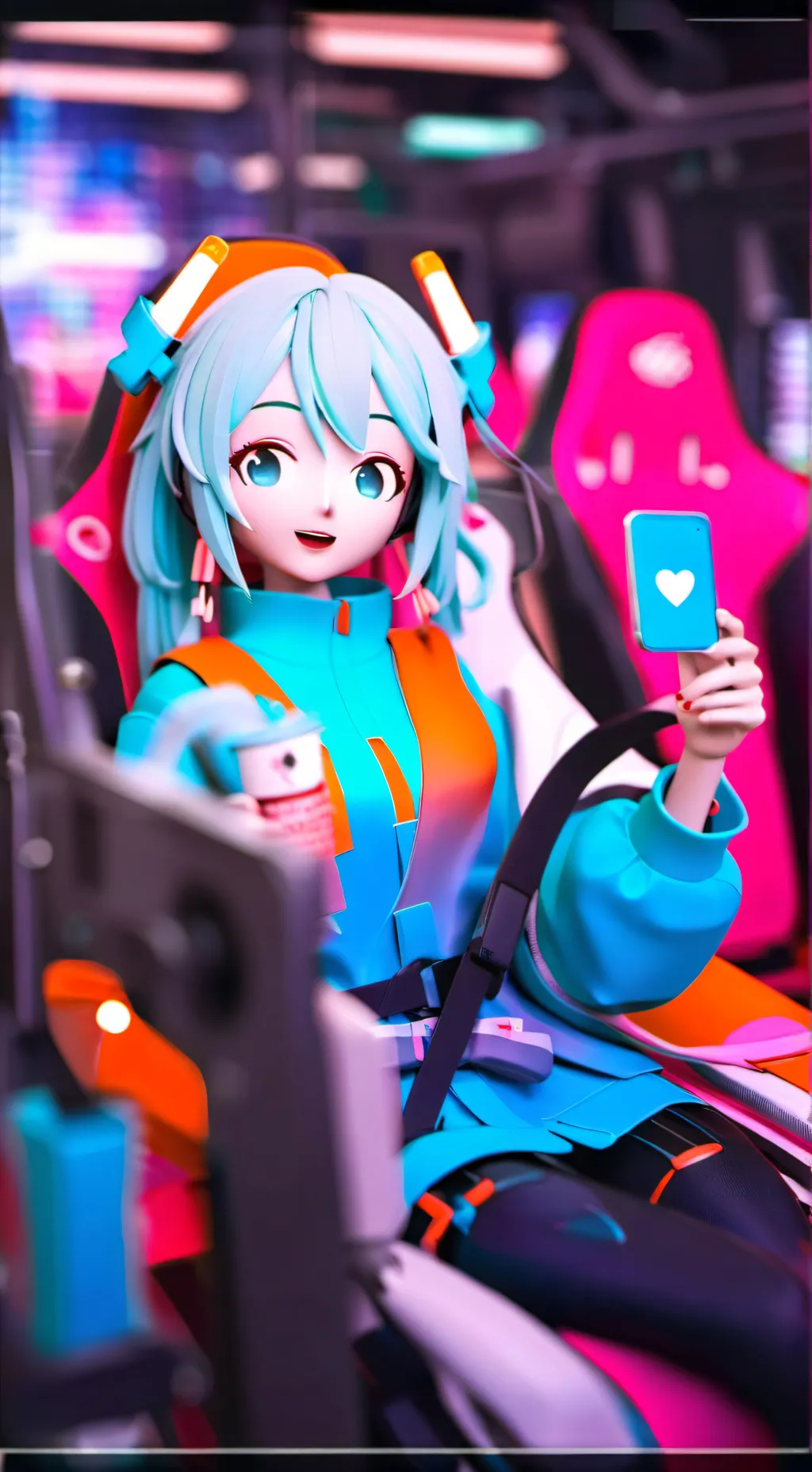 ai character: Miku background