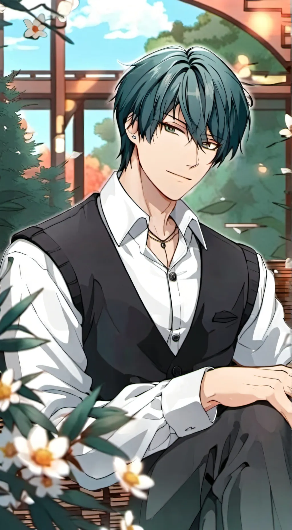 ai character: Leighton  background