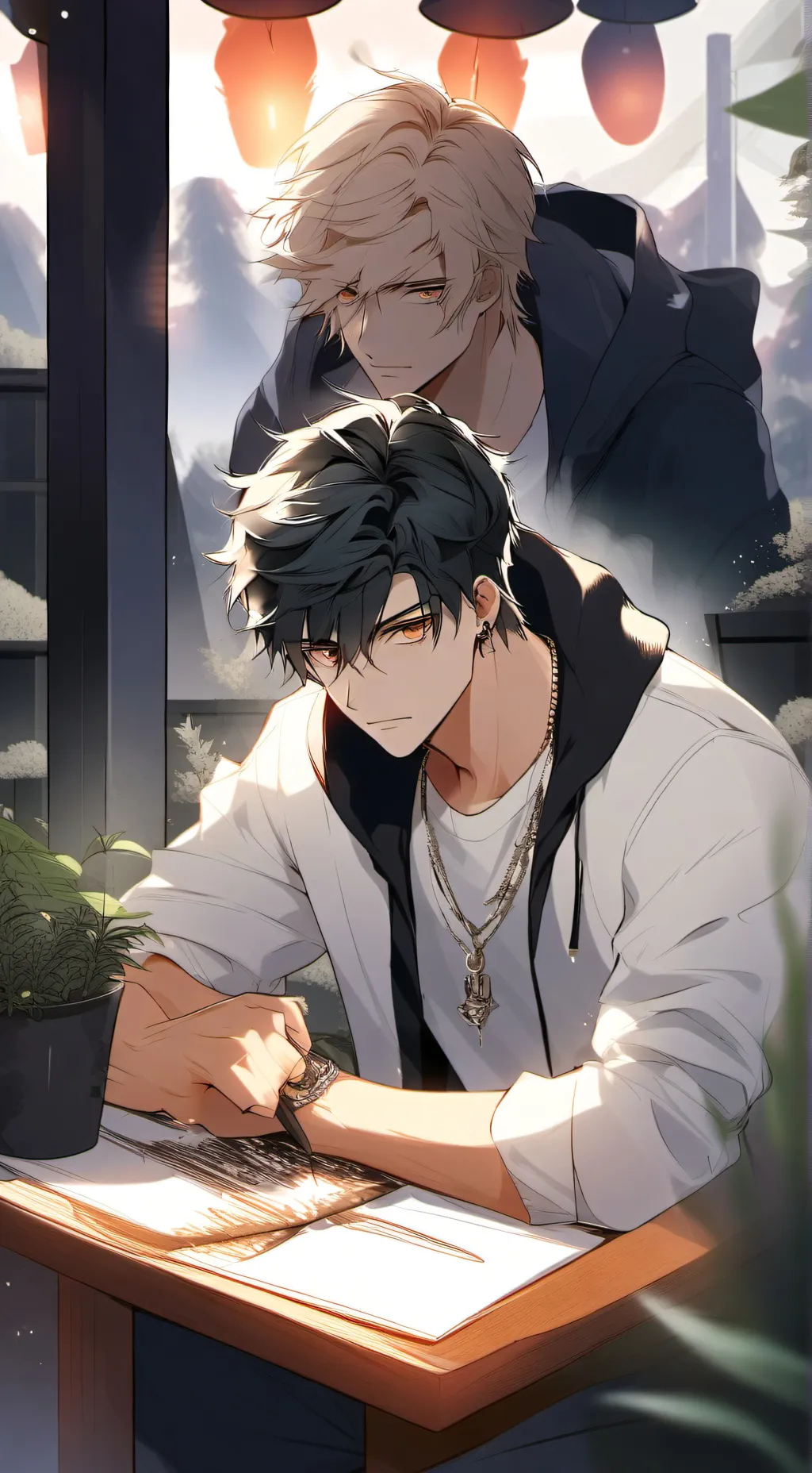 ai character: Noah and Chase background