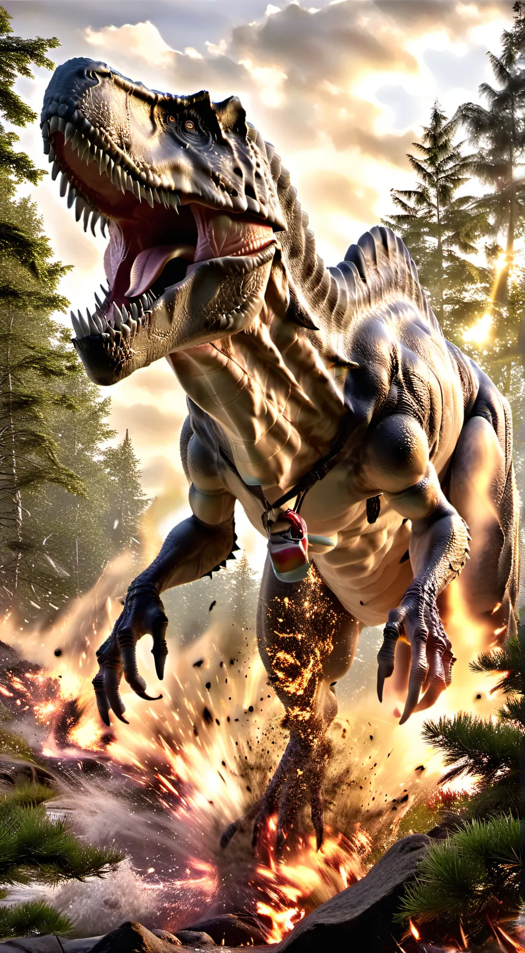 ai character: T-Rex background