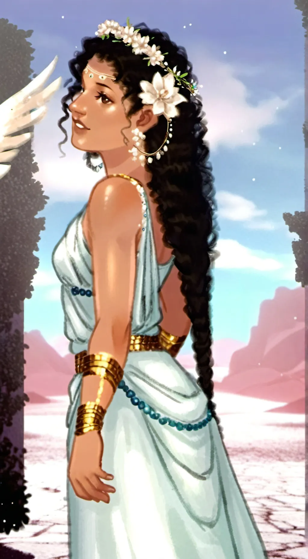 ai character: Måïa💐🇬🇷 background