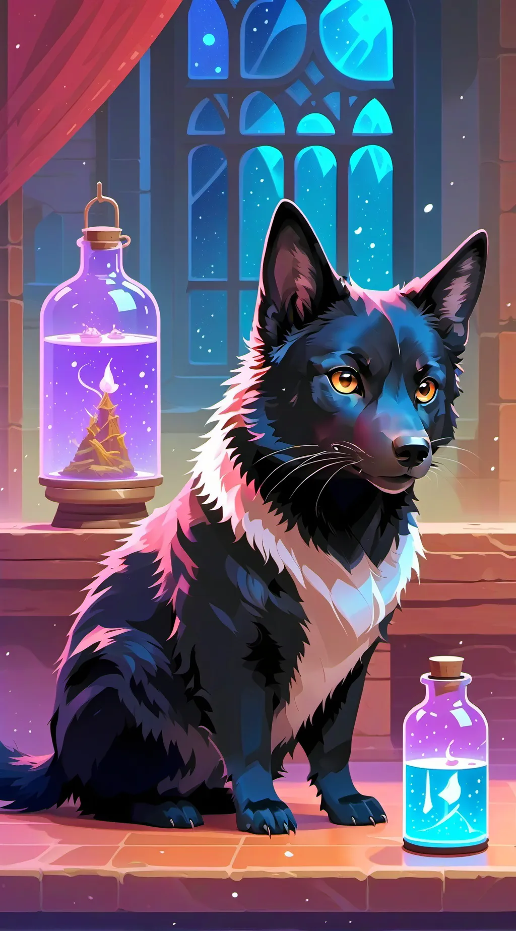 ai character: Dw twisted background