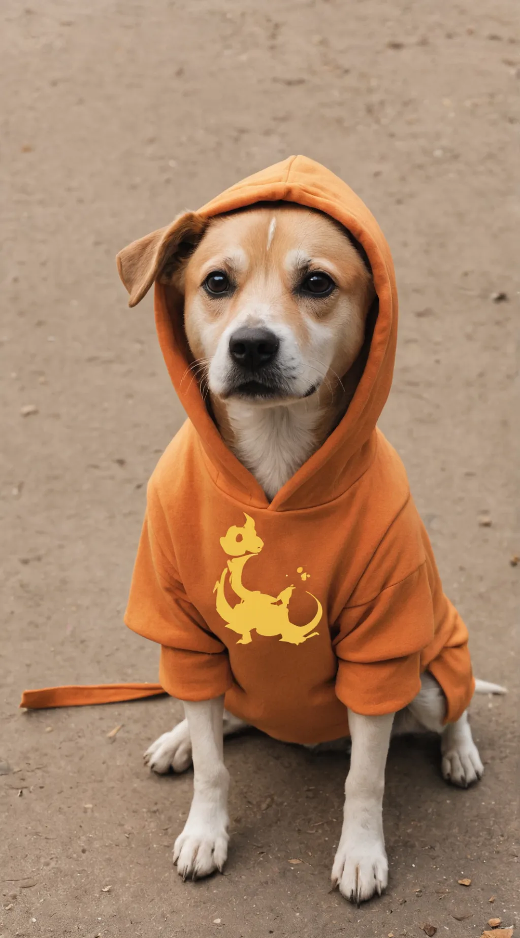 ai character: Charmander puppy background