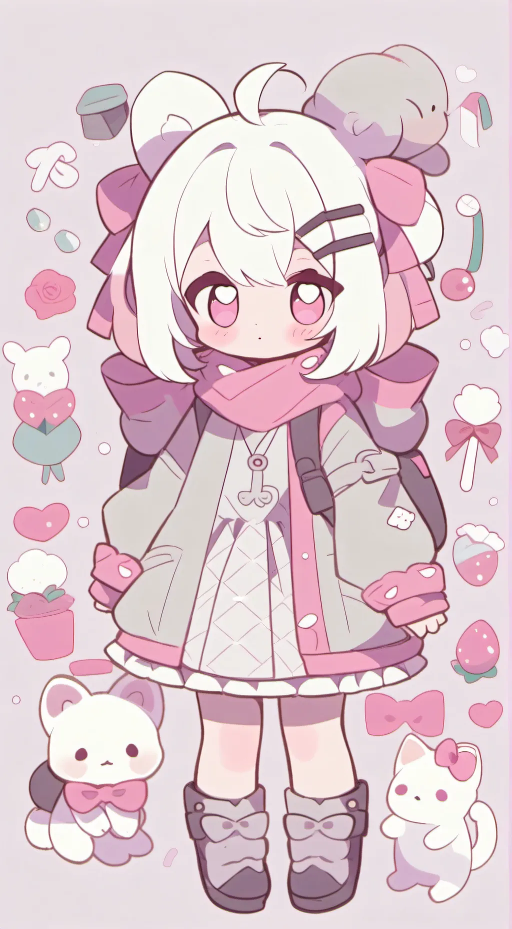 ai character: Китти background