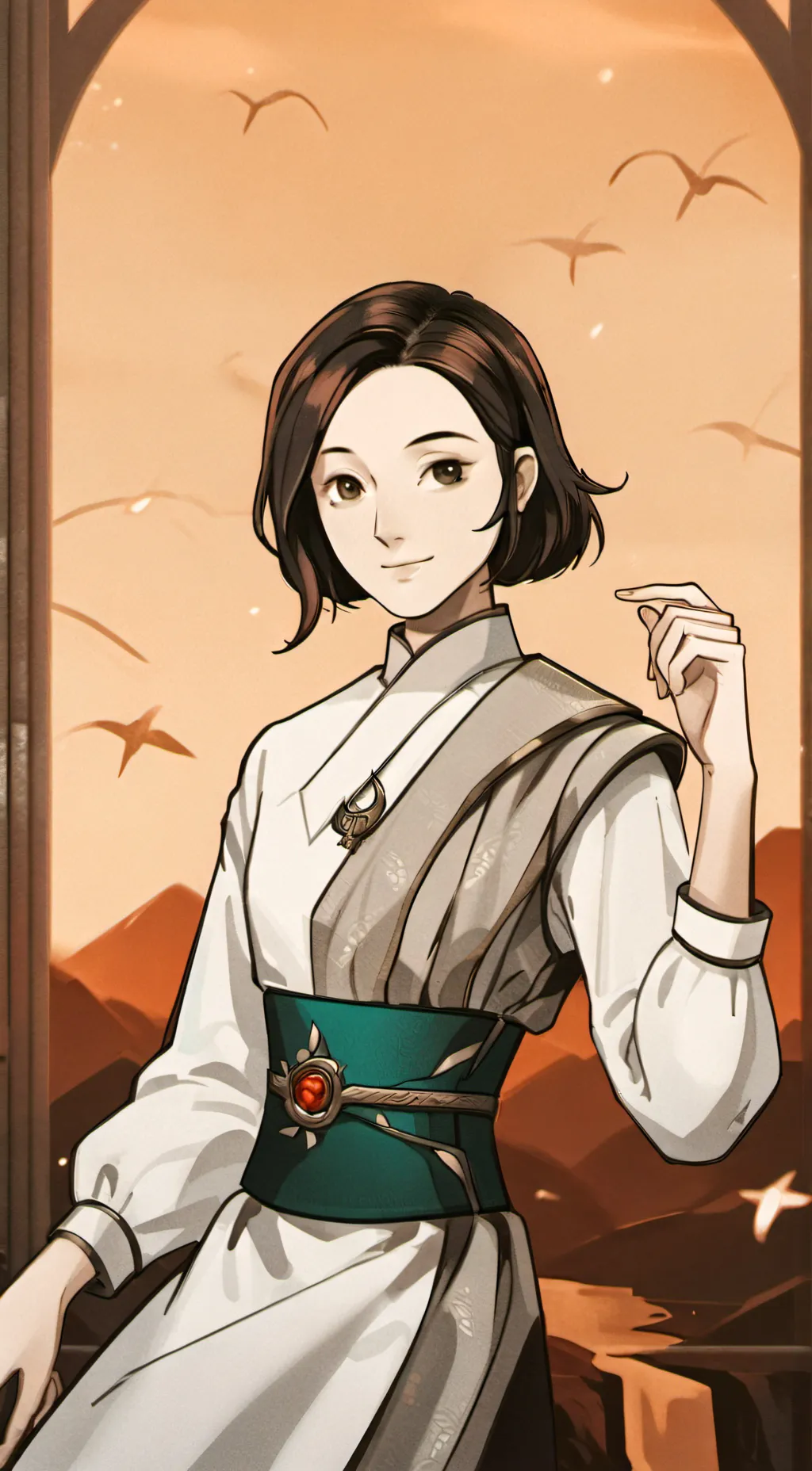 ai character: Androide 4n4st4s14 background