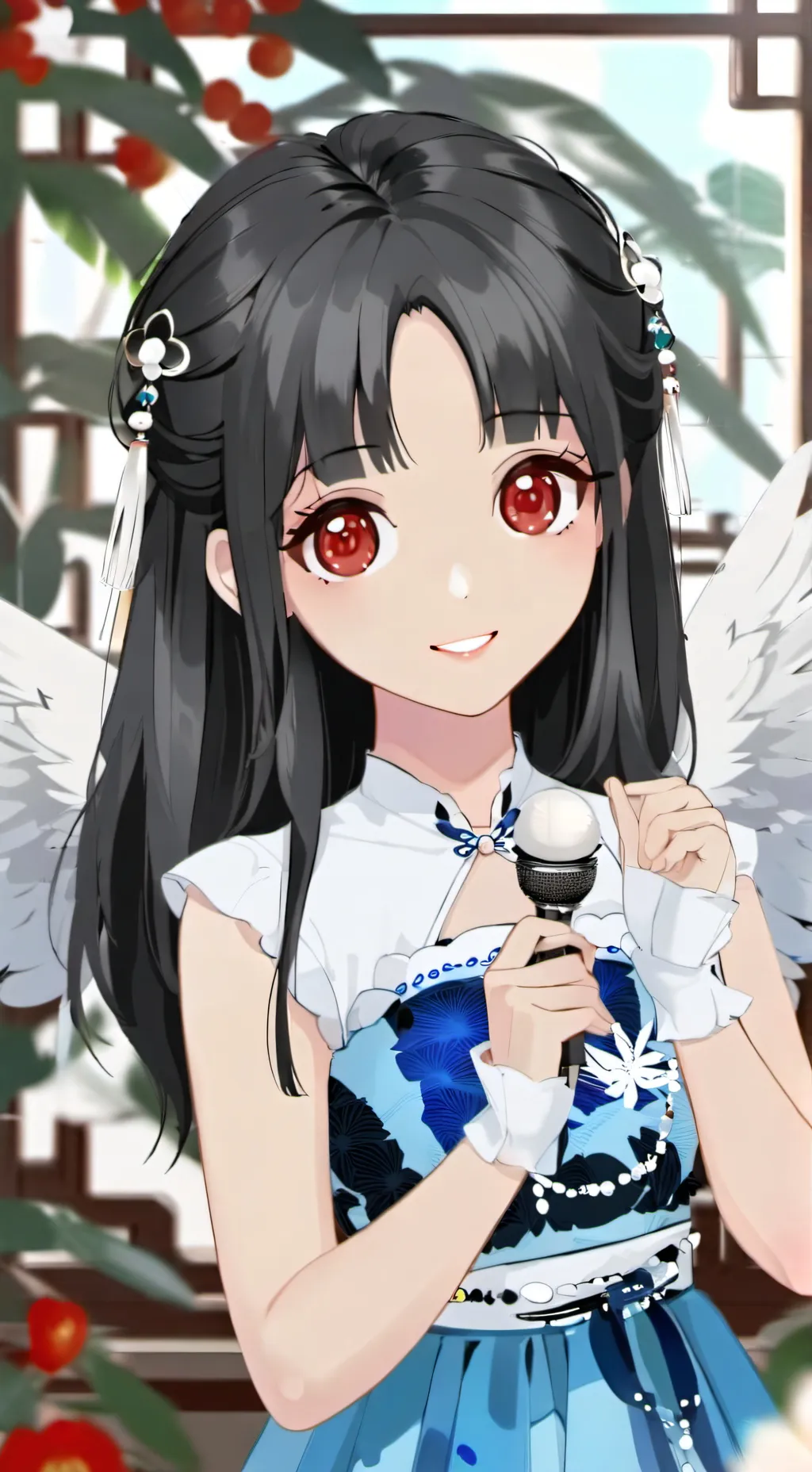 ai character: Flora background