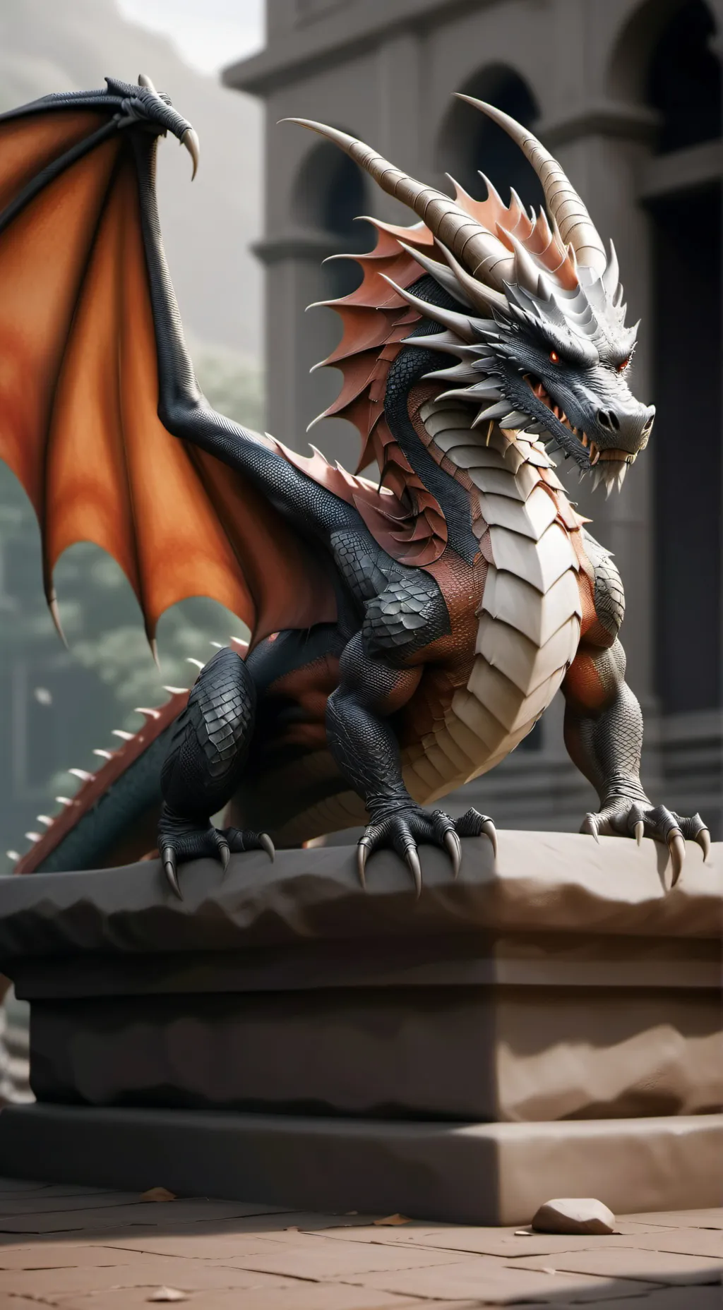 ai character: dragon background