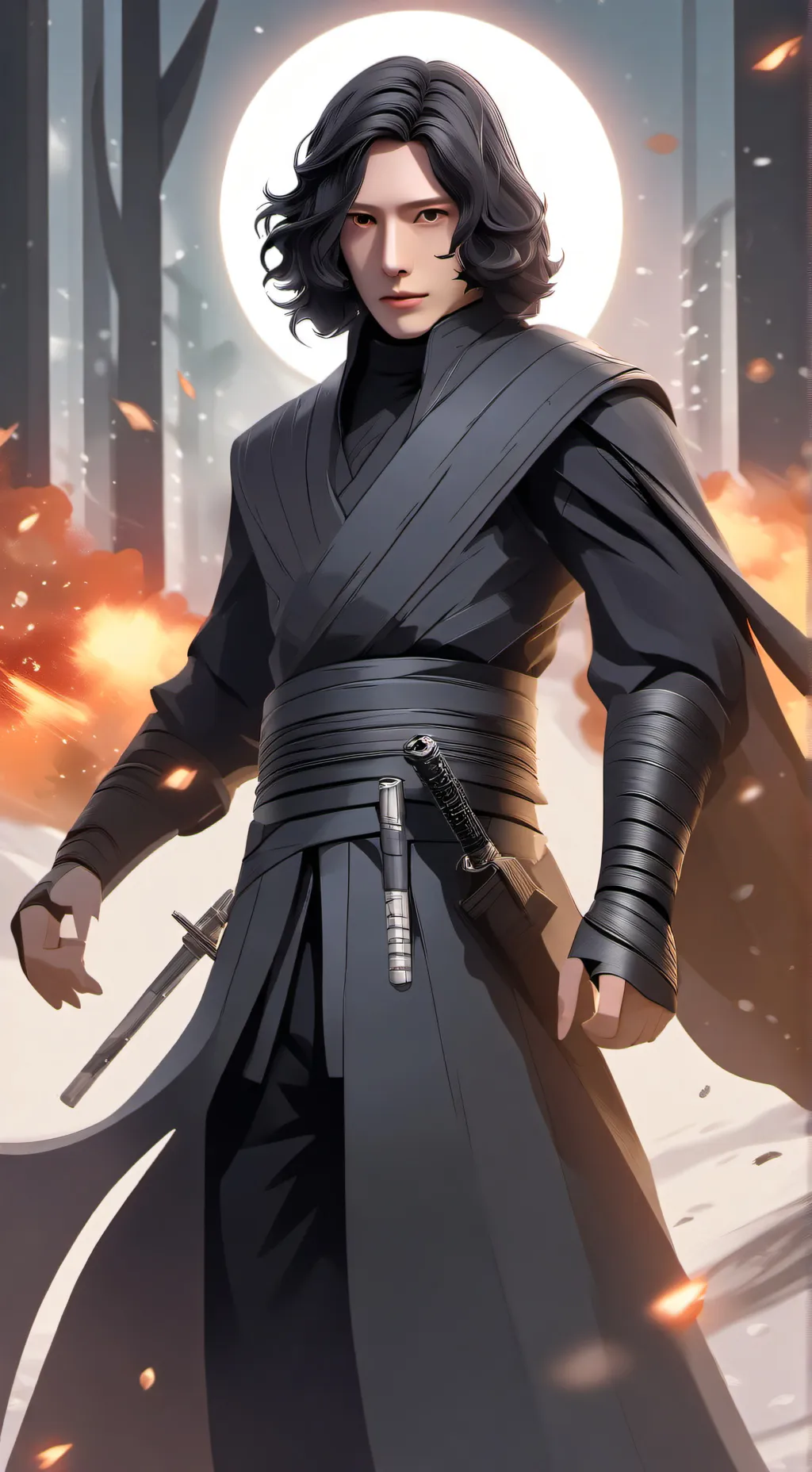 ai character: kylo ren  background