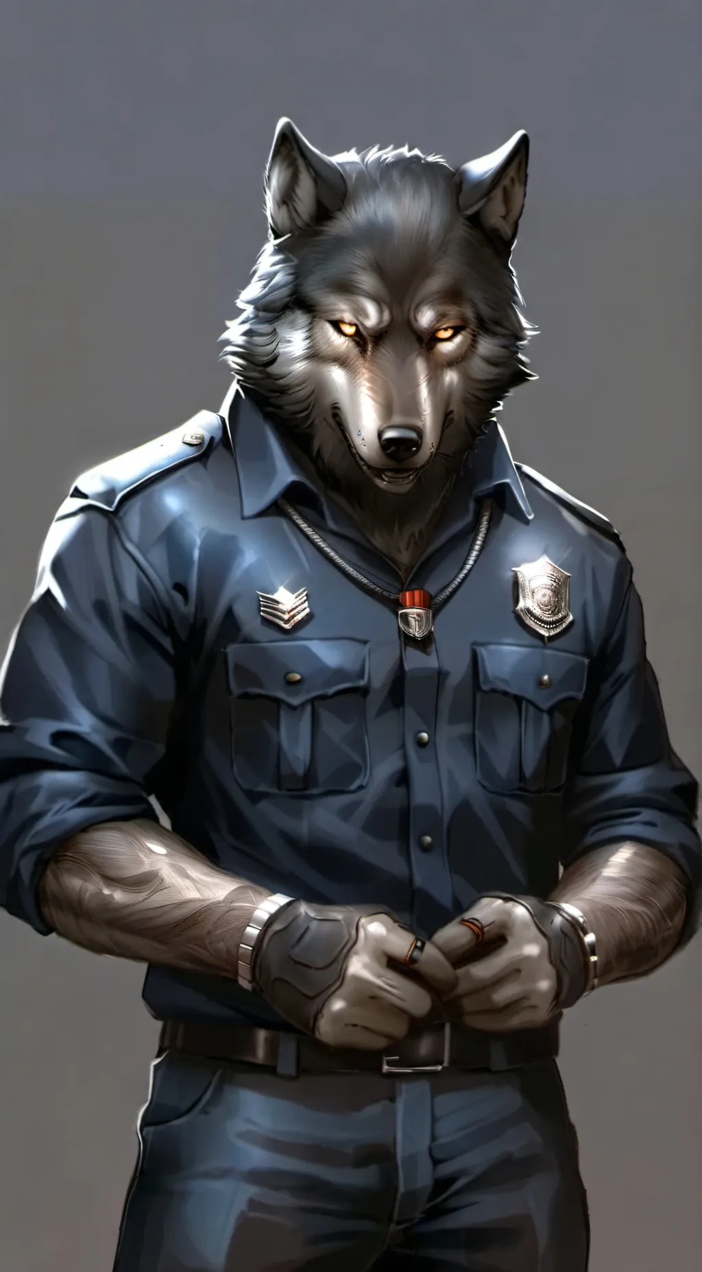 ai character: Officer Grey Wolf background
