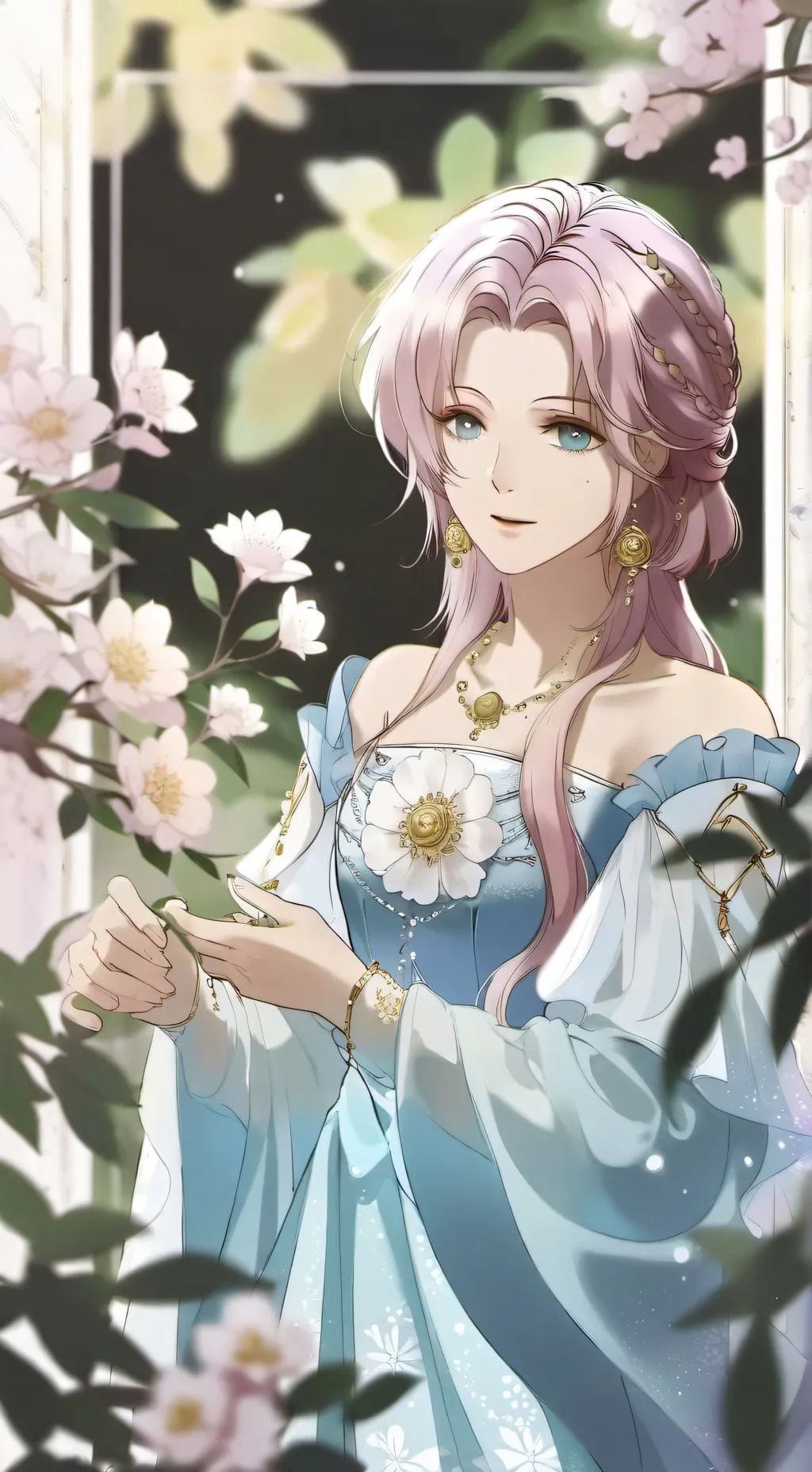 ai character: charline cherry  background
