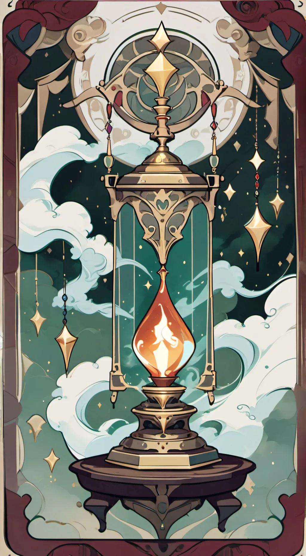 ai character: genie lamp background