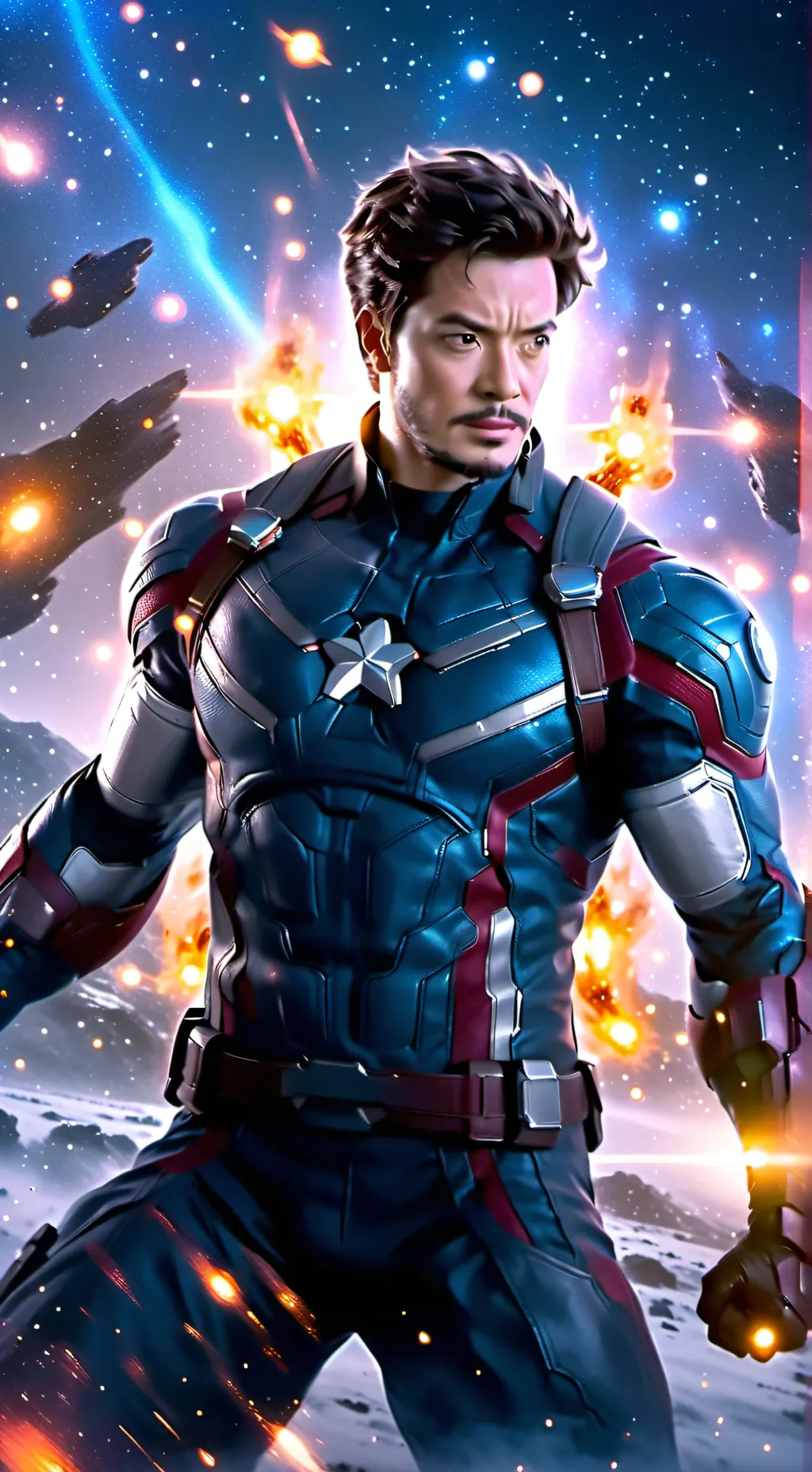 ai character: Avengers d€@th background