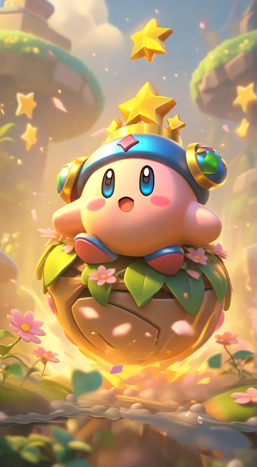 ai character: Kirby MMDG background