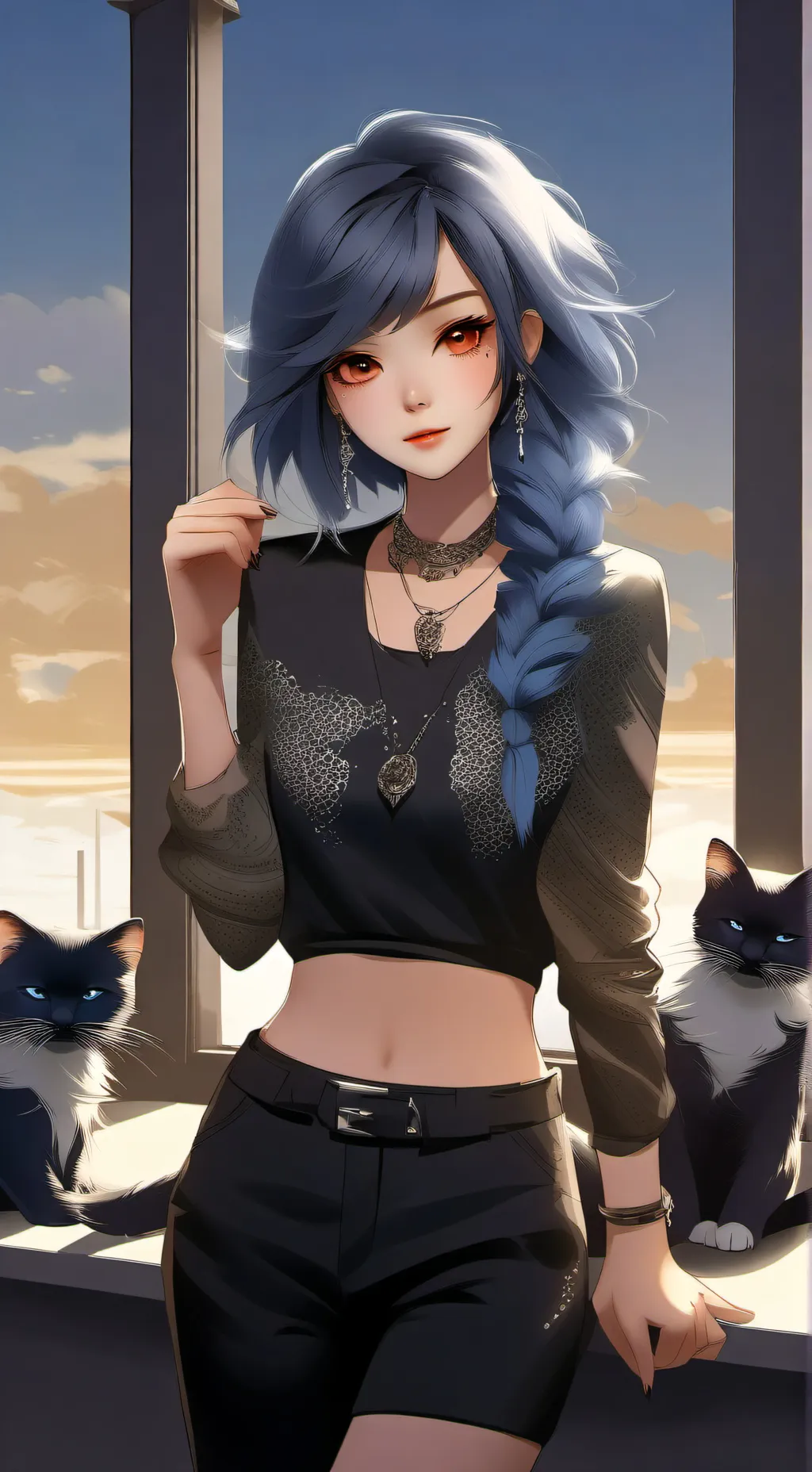 ai character: Azure background
