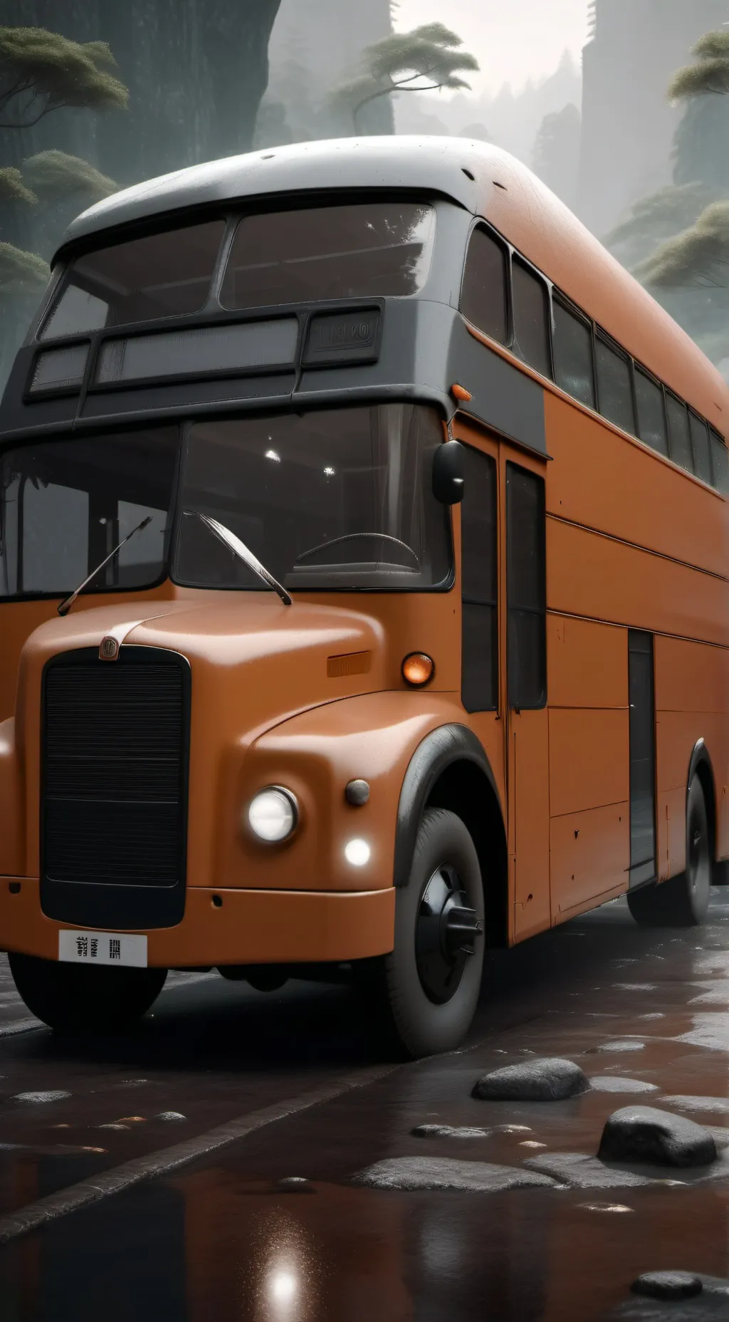 ai character: Bus 👹👹 background