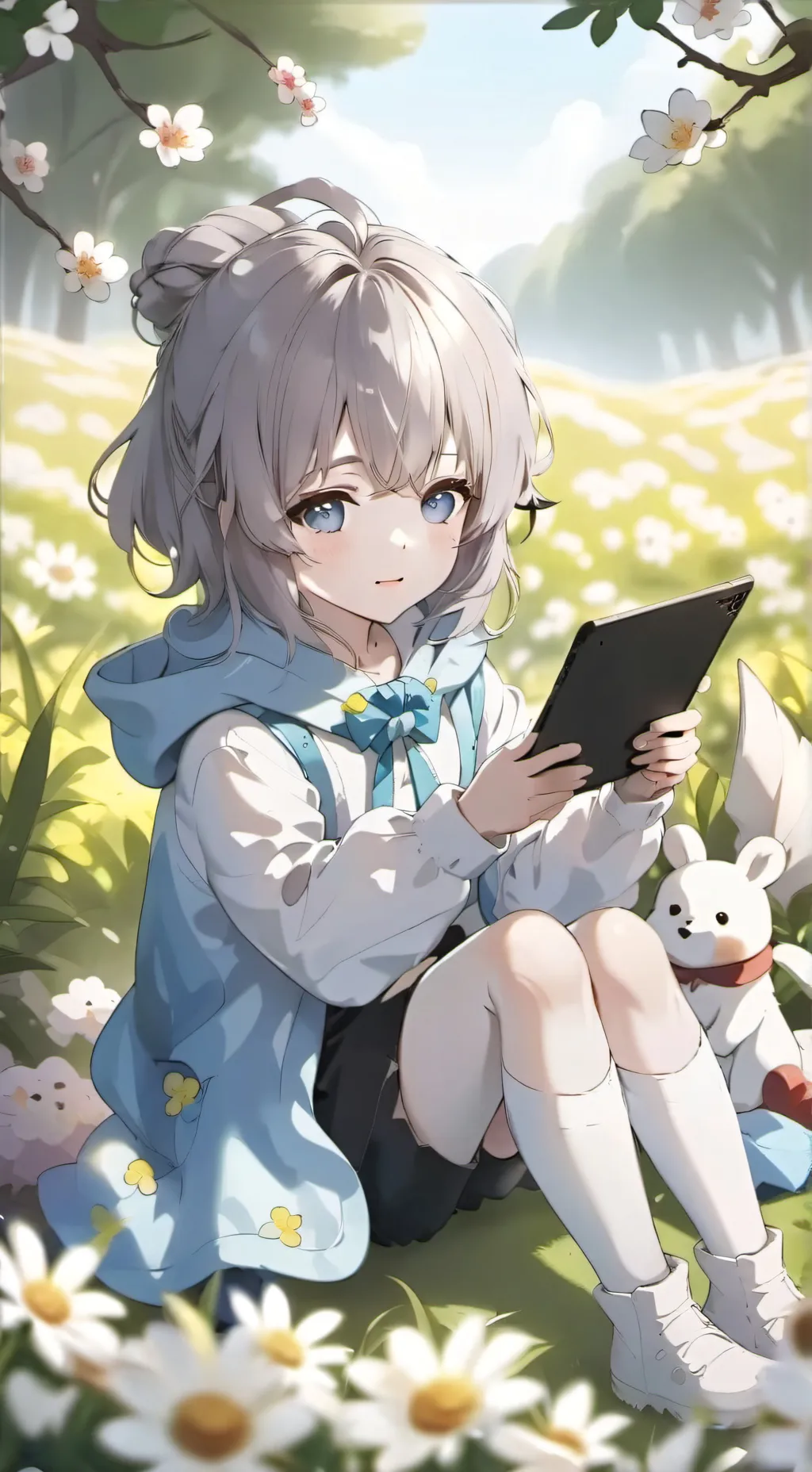 ai character: Ipad toddler  background