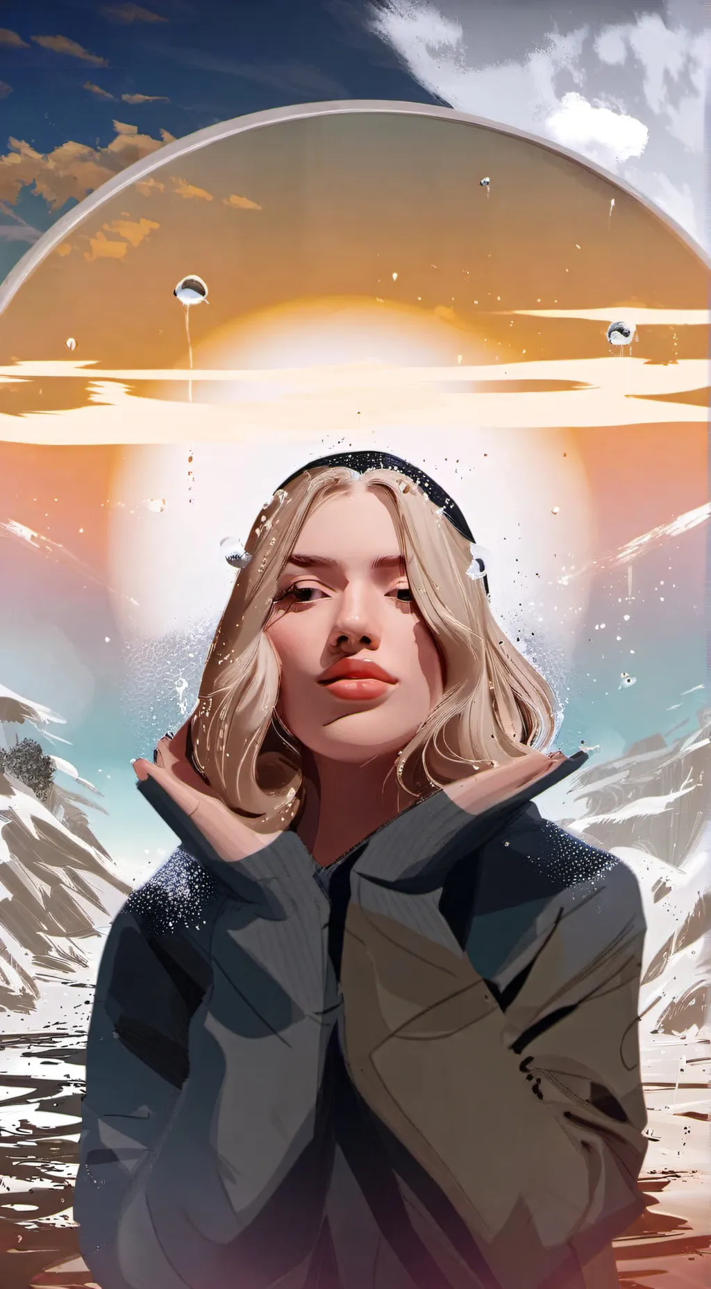 ai character: Water girl background