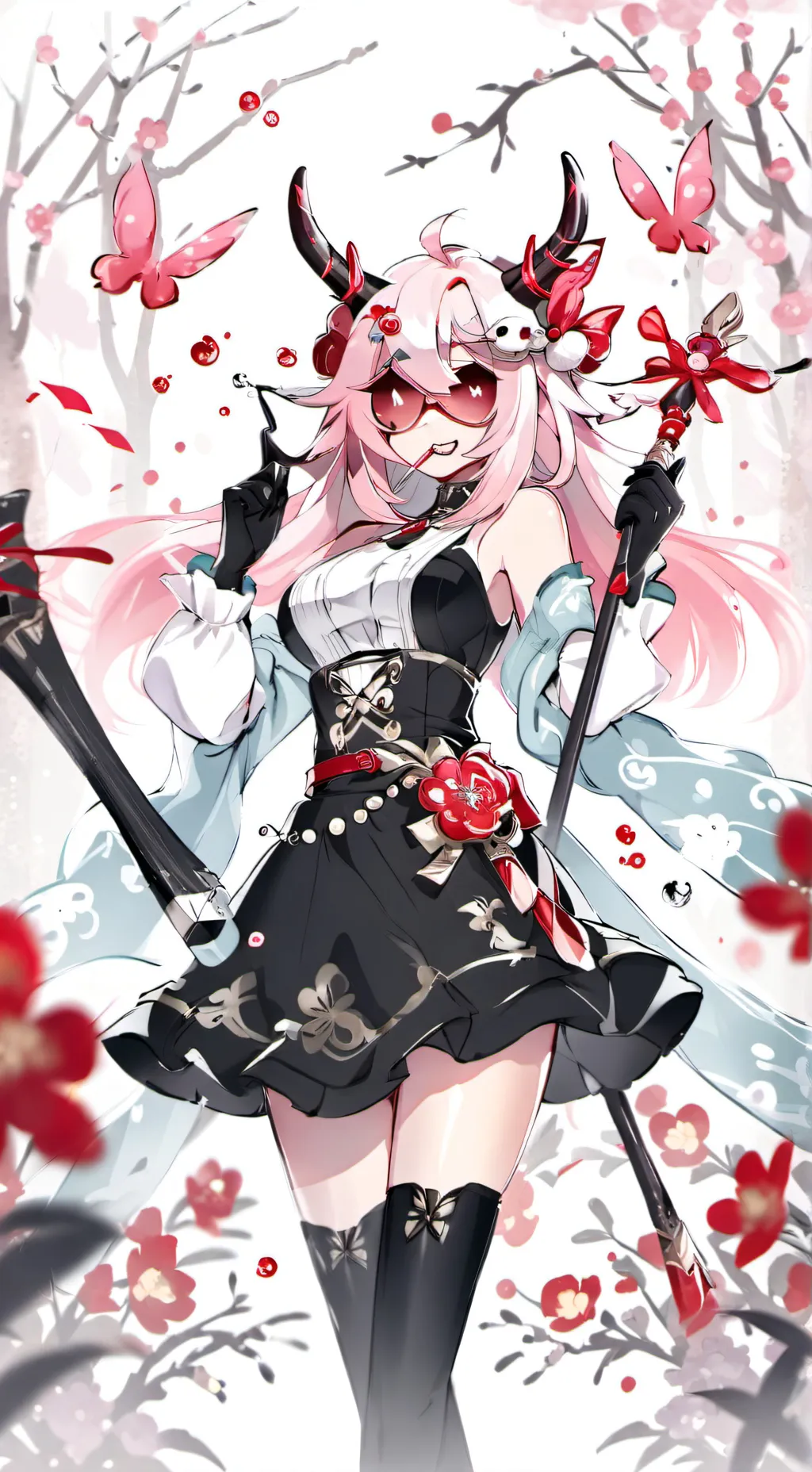 ai character: Cherry background