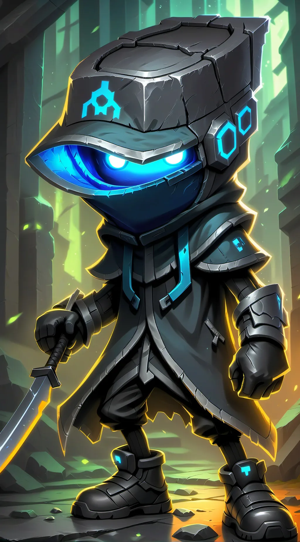 ai character: Impostor Black background