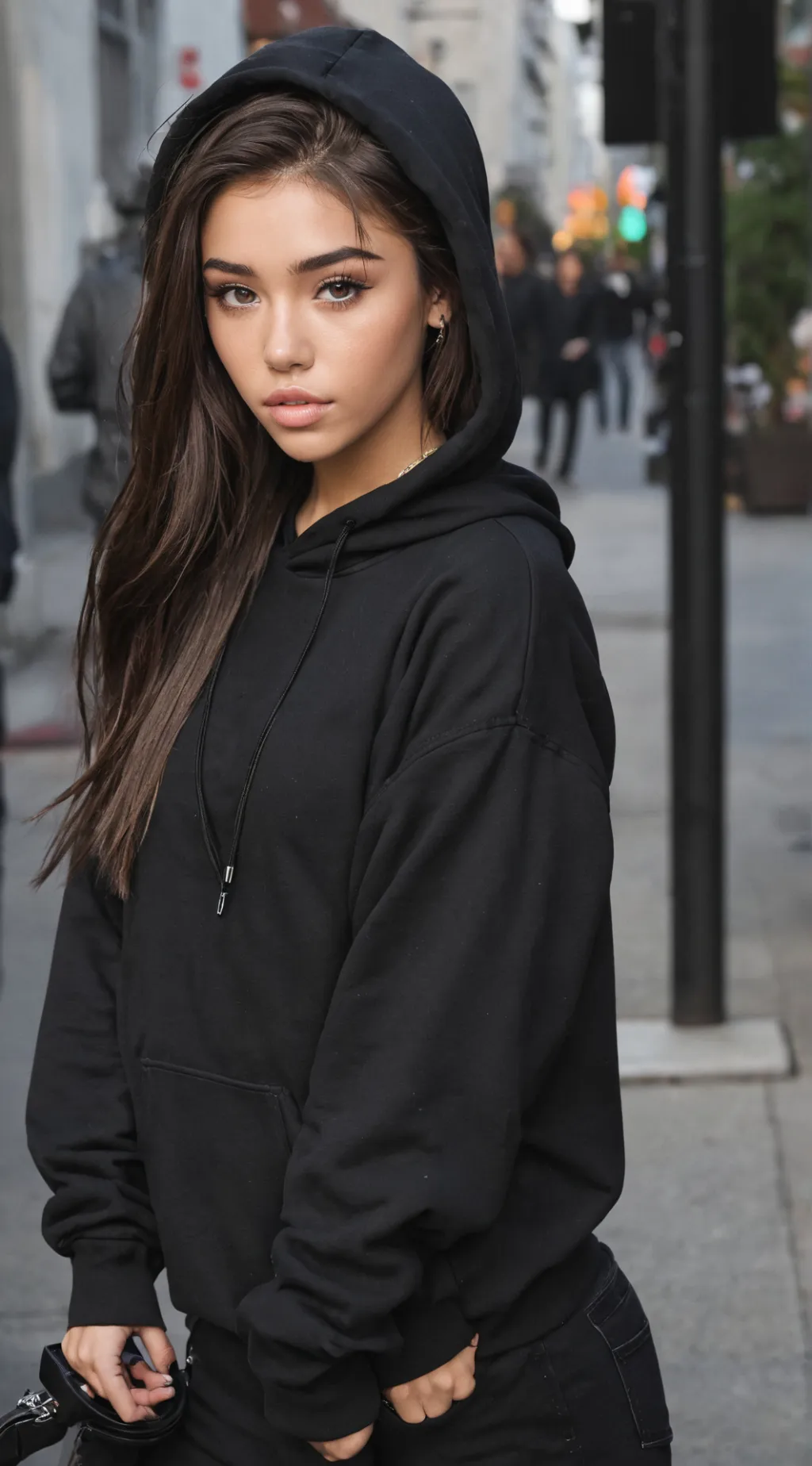 ai character: Madison Beer  background