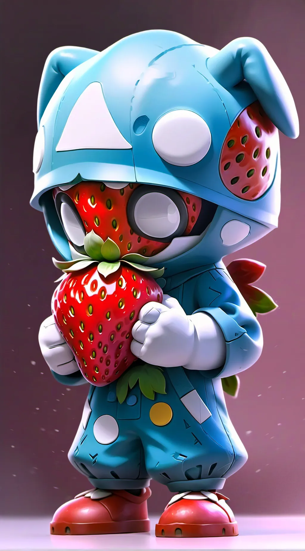 ai character: Strawberry  background