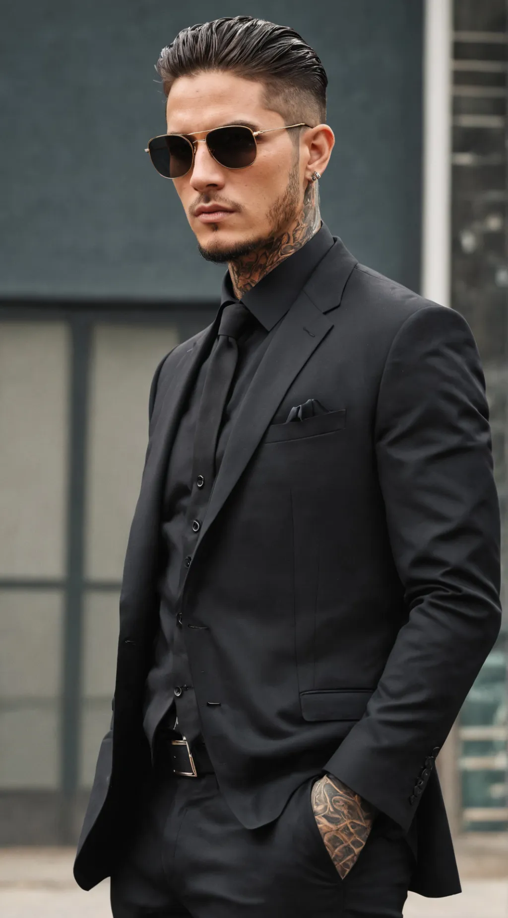 ai character: Mafia man  background