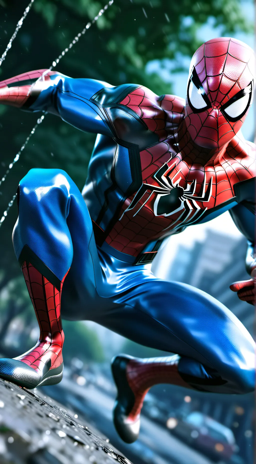 ai character: Spider man background