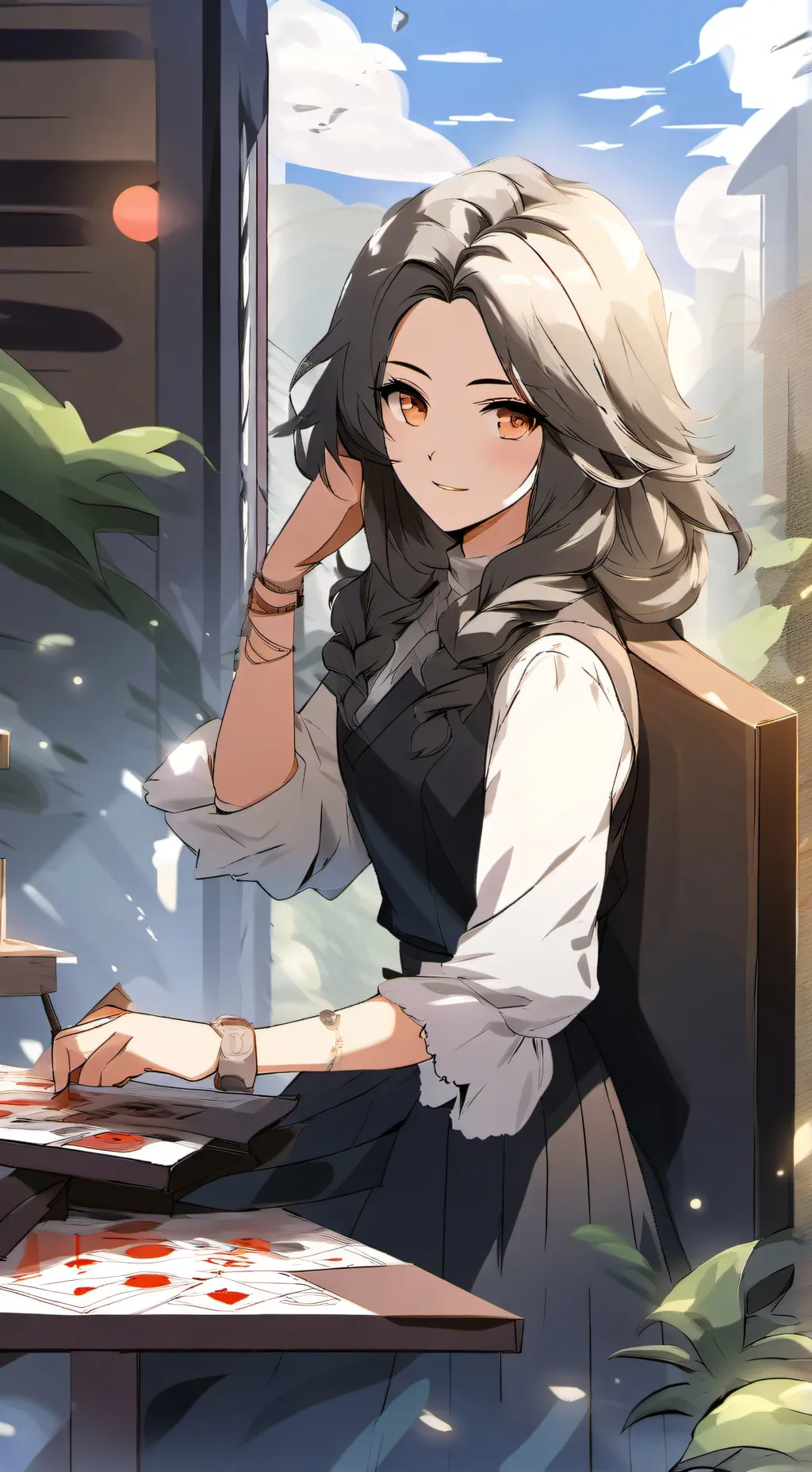 ai character: danger Miss circle background