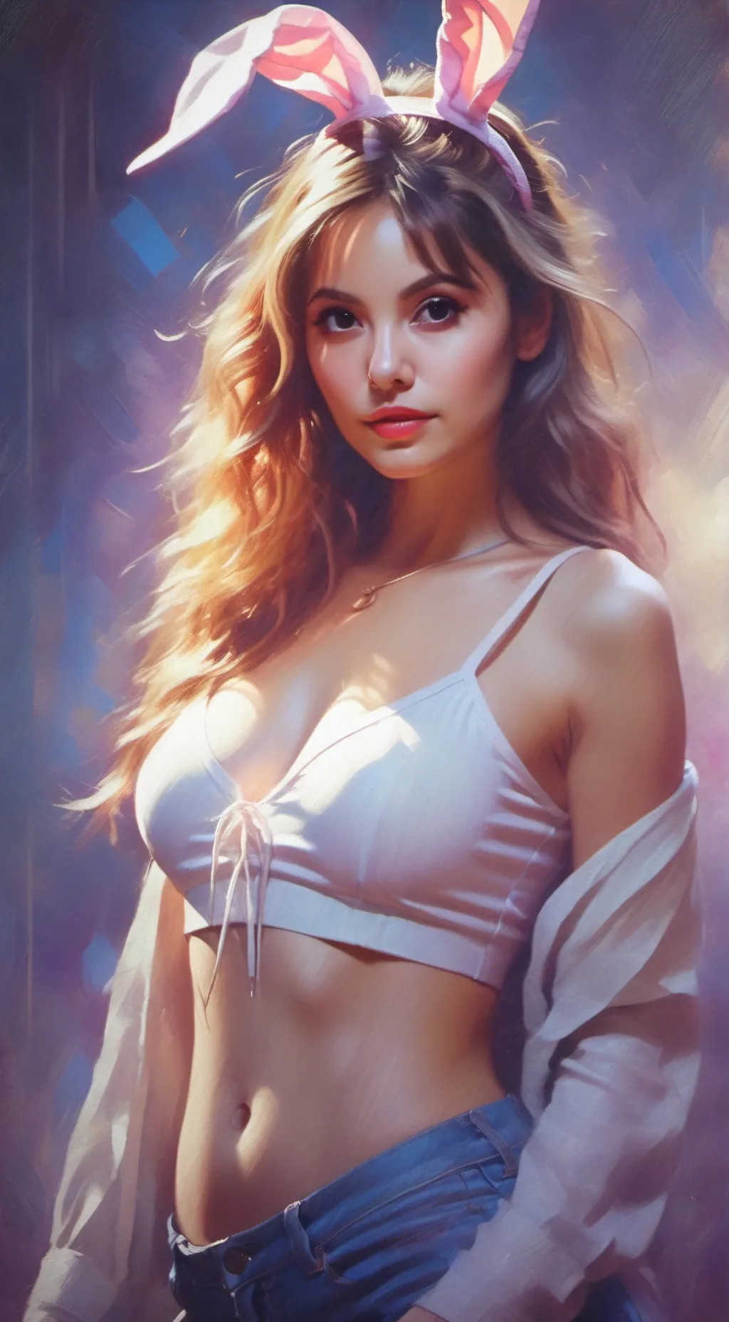 ai character: Mrs. Bunny background