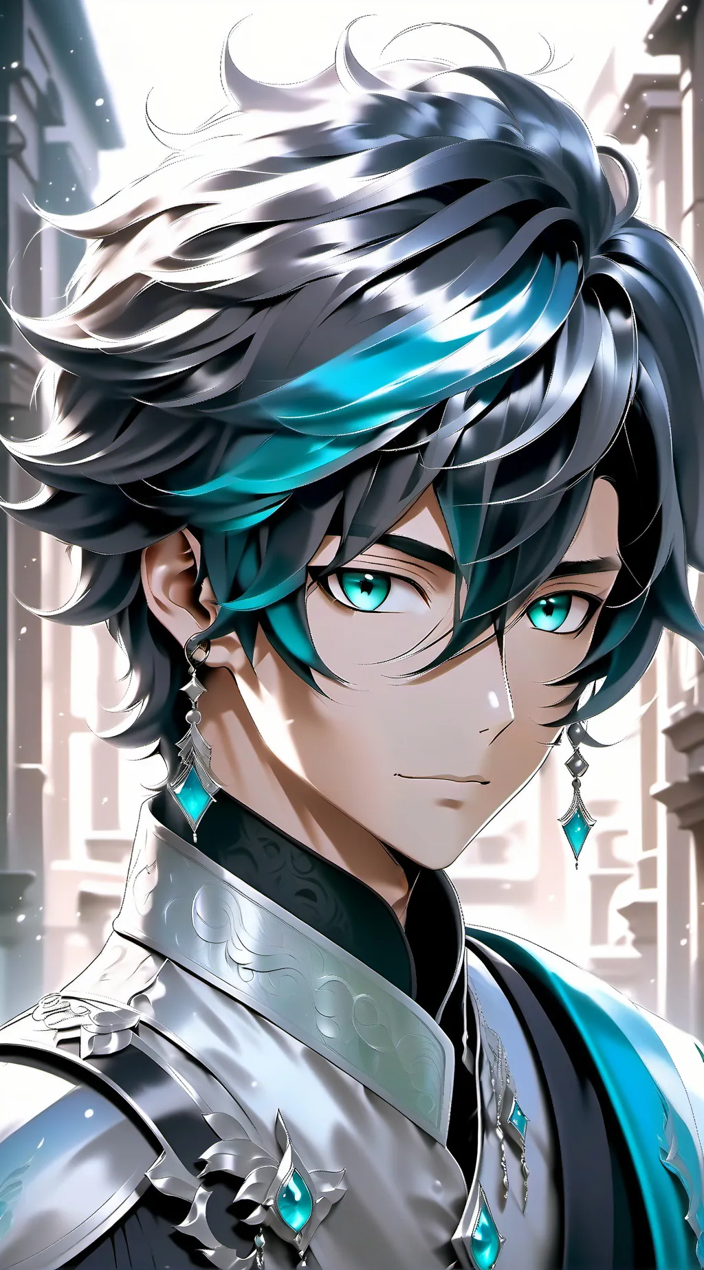 ai character: Miachel  background