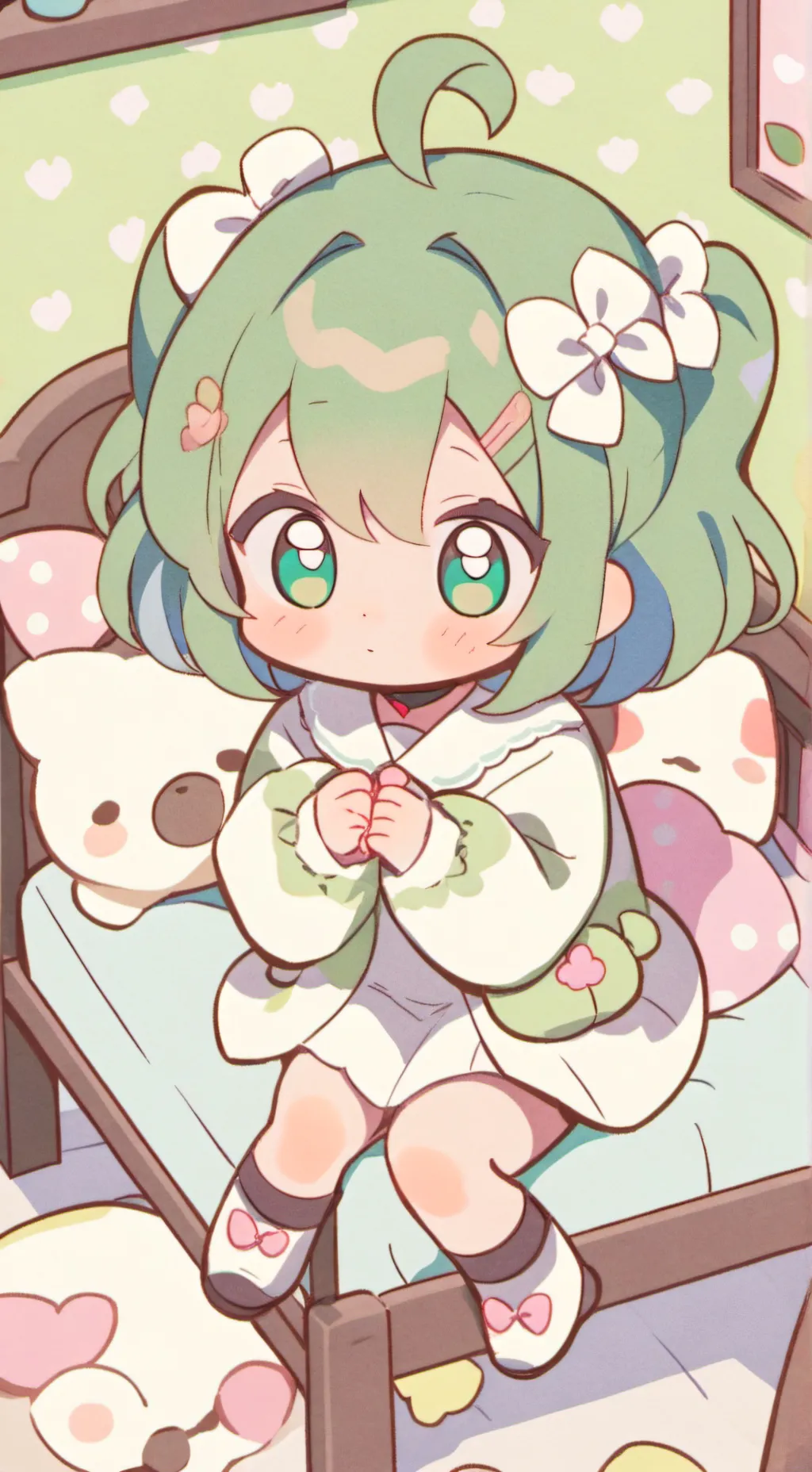 ai character: Baby Avery🥳💚 background