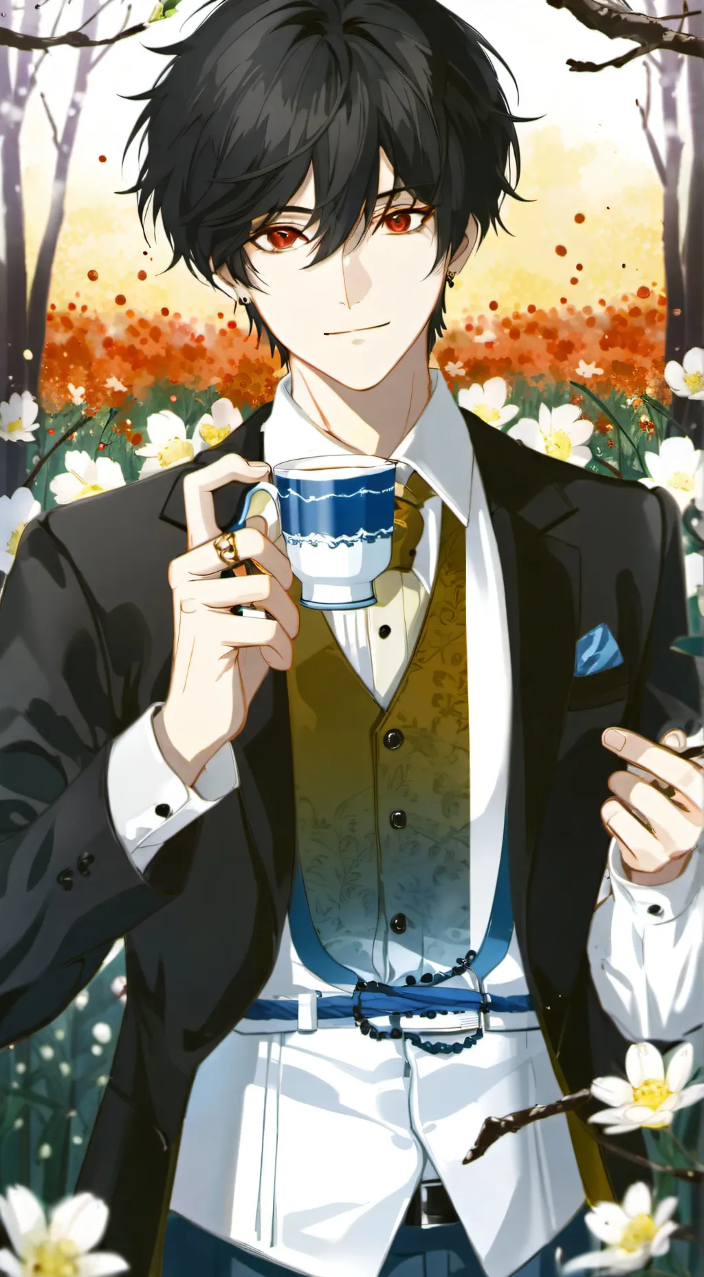 ai character: shadow milk cookie background