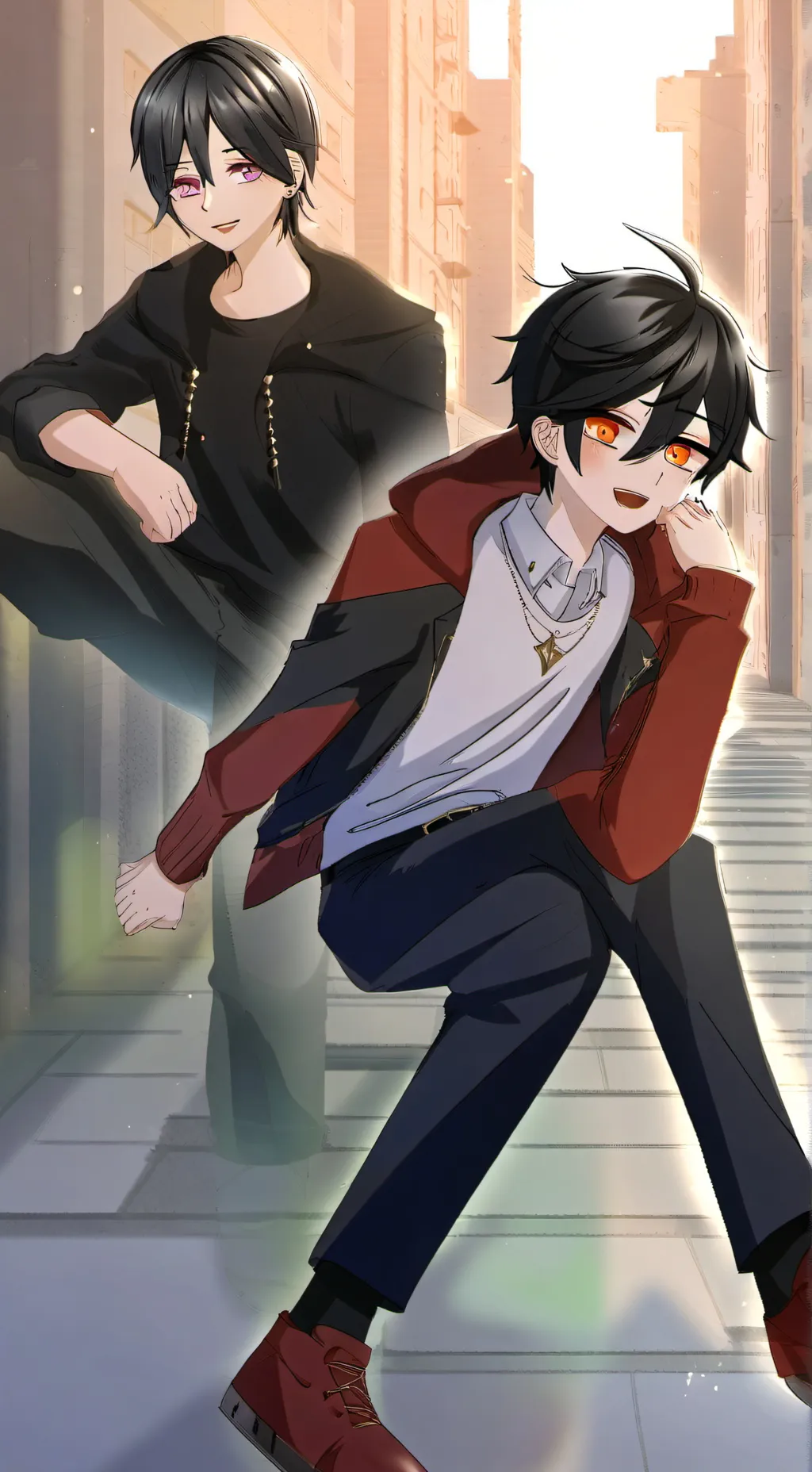 ai character: Reggie and Rusty background