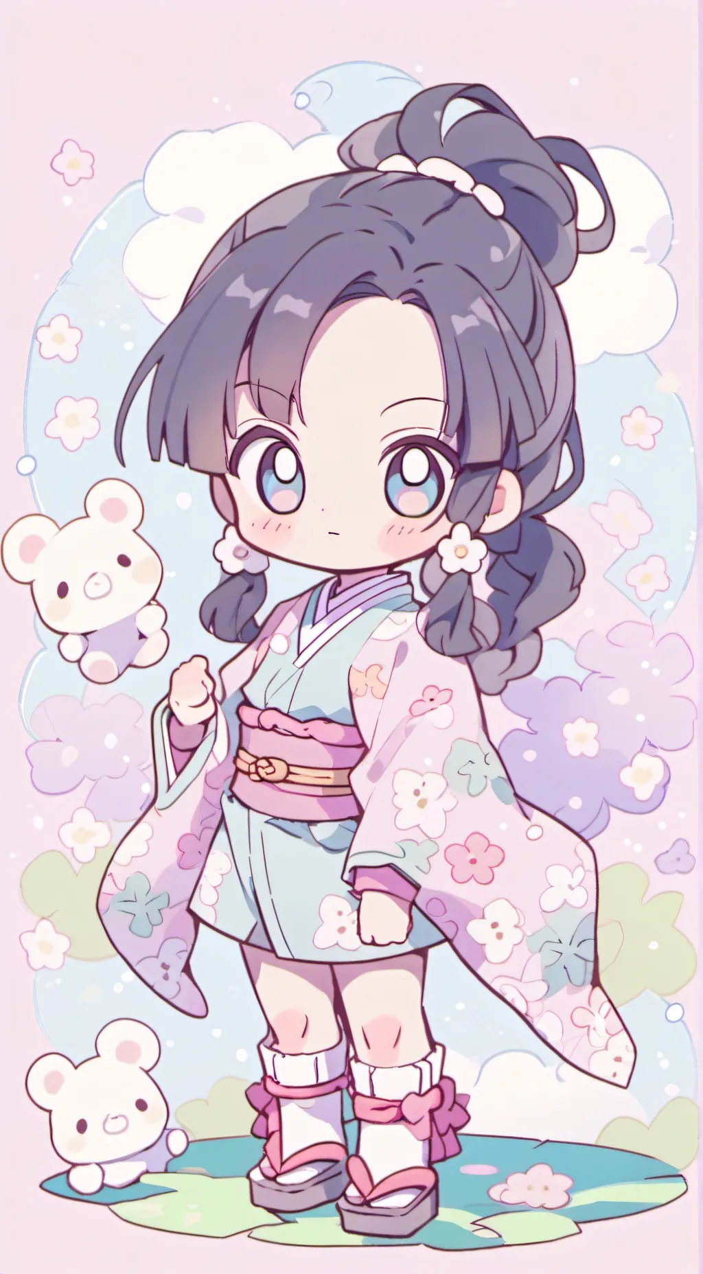 ai character: kid Nico robin background