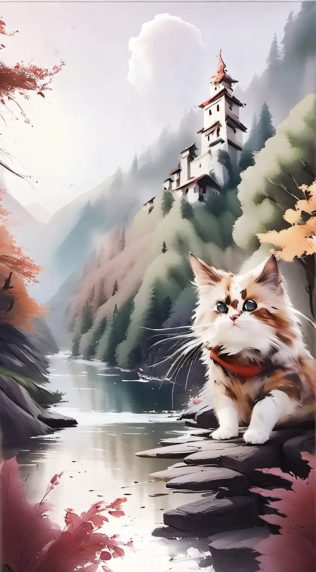 ai character: gato y sus crias  background