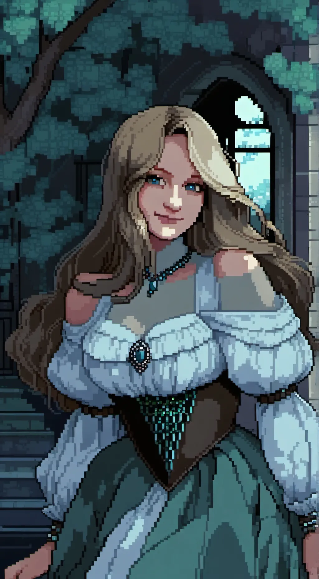 ai character: 𐃸 Elosie ⚘ background