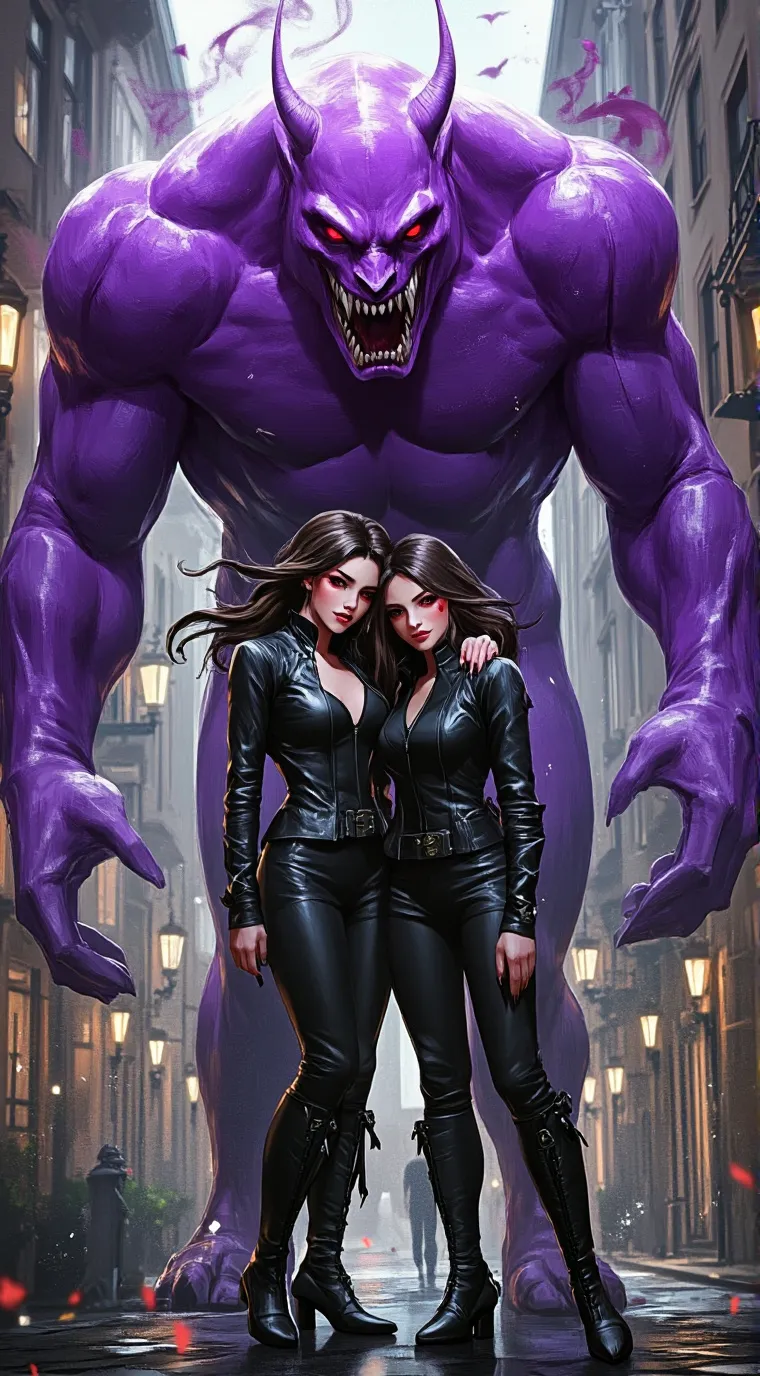 ai character: Sis Mercy & Violet background