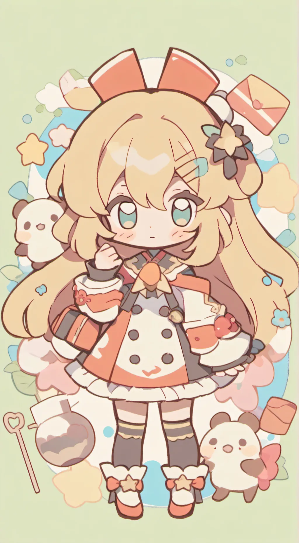 ai character: chibi mha background