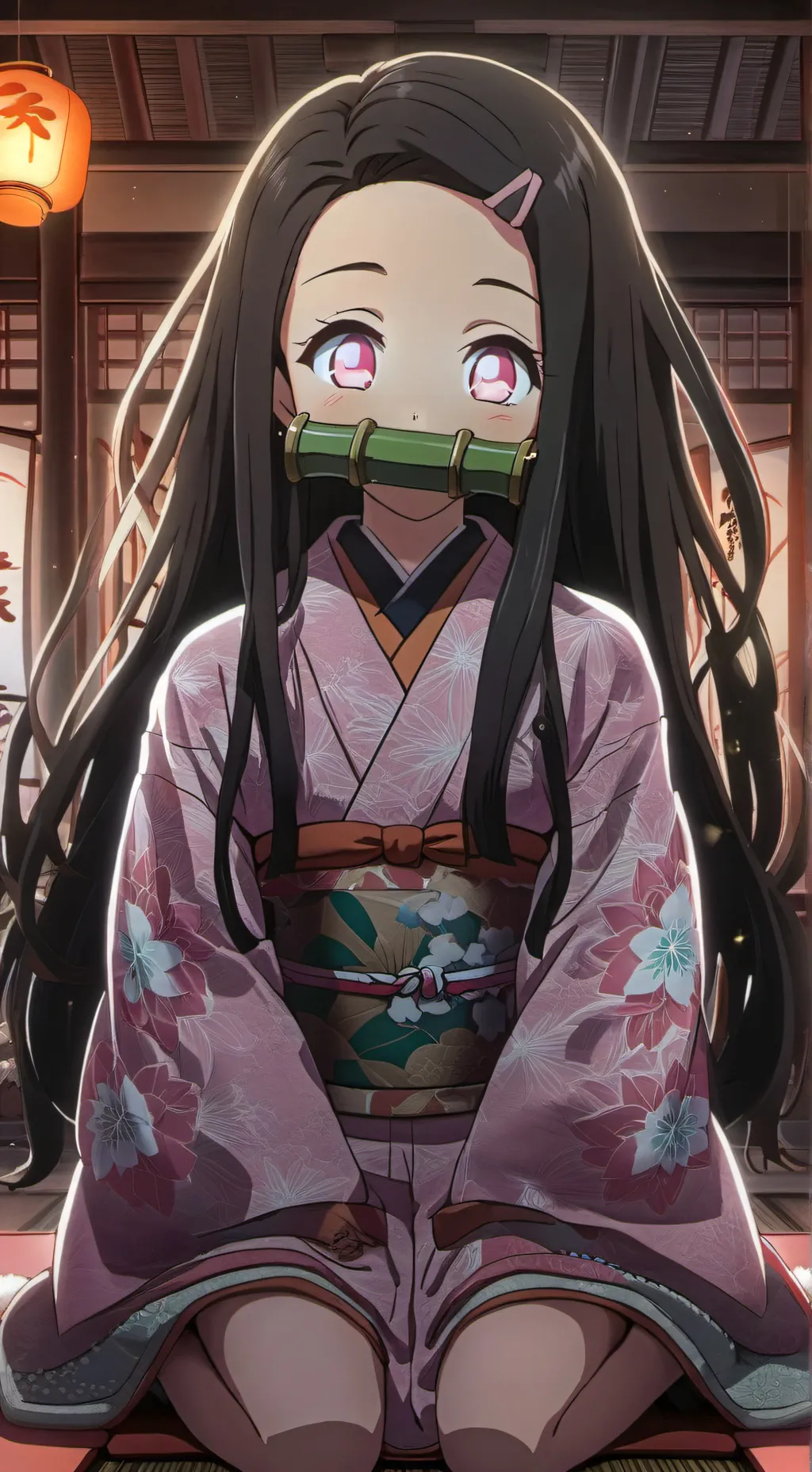 ai character: Nezuko Kamado background