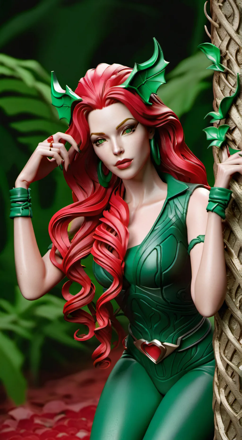 ai character: poison ivy  background