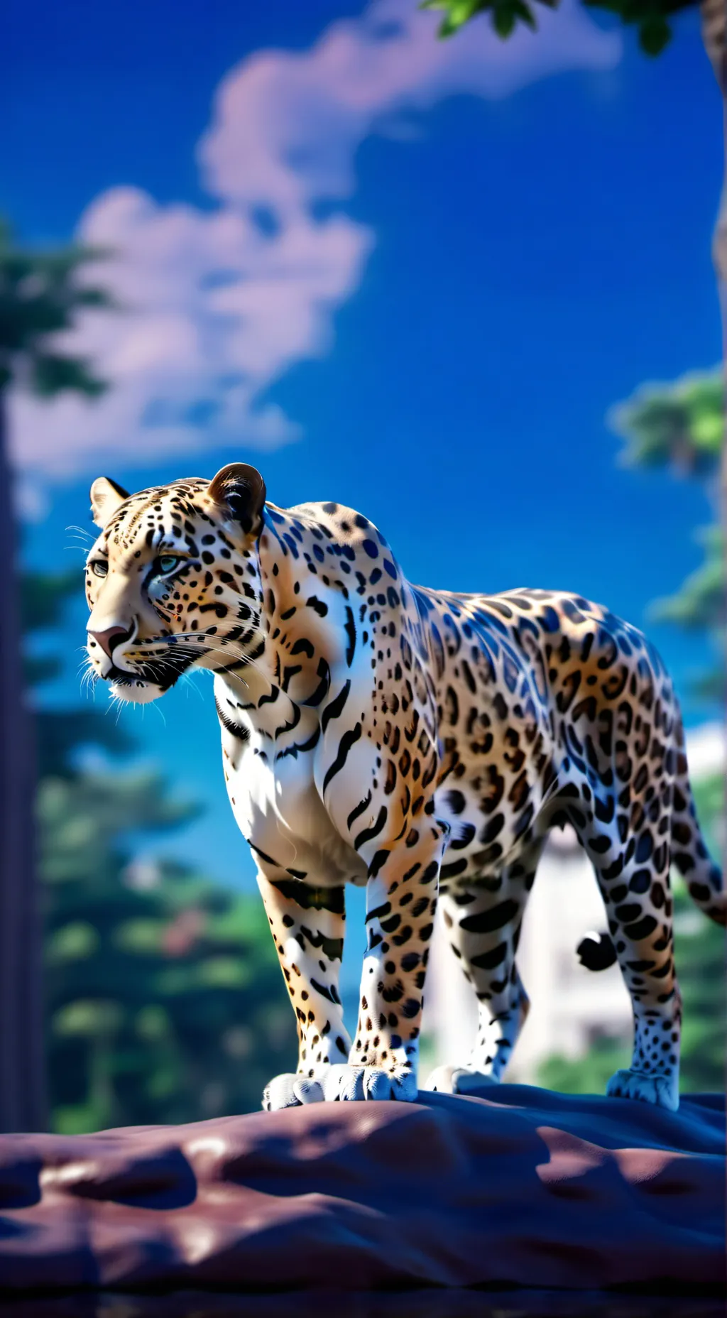 ai character: Leopard  background